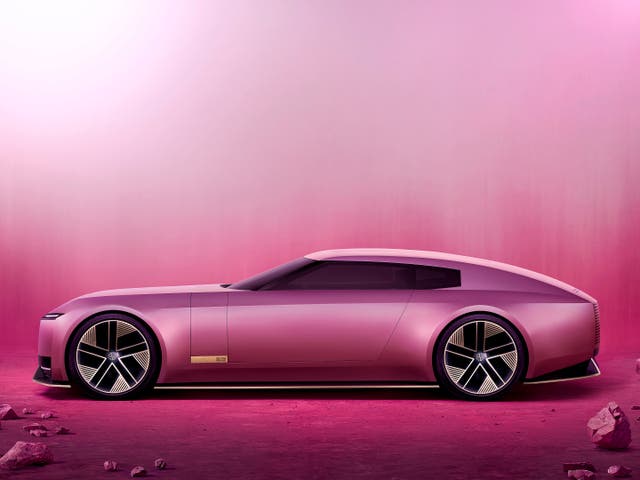 <p>Pretty in pink: Jaguar Type 00 design vision is a two-door coupe with butterfly doors</p>