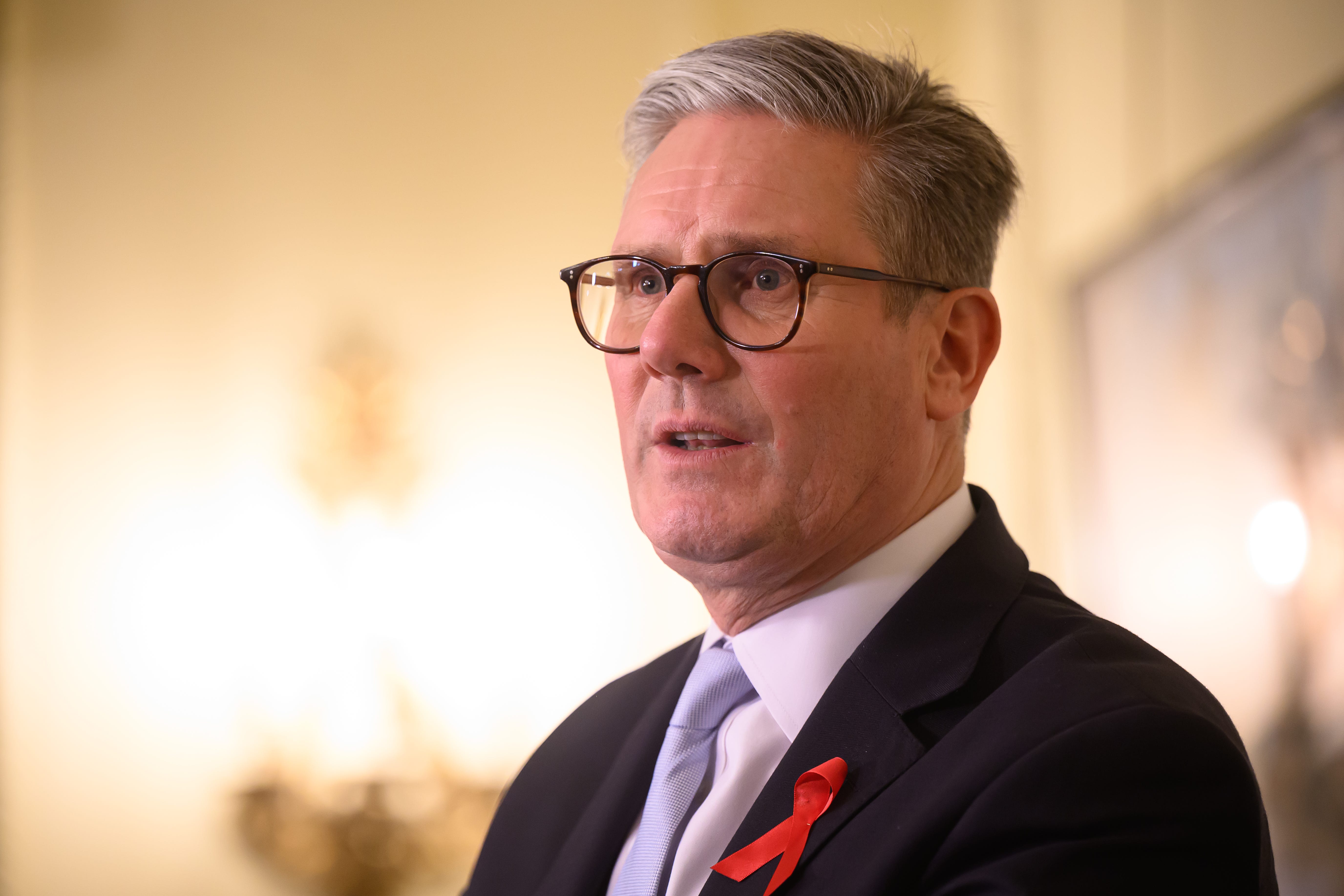 Prime Minister Sir Keir Starmer hosting a reception to mark World Aids Day, at 10 Downing Street, London (Leon Neal/PA)