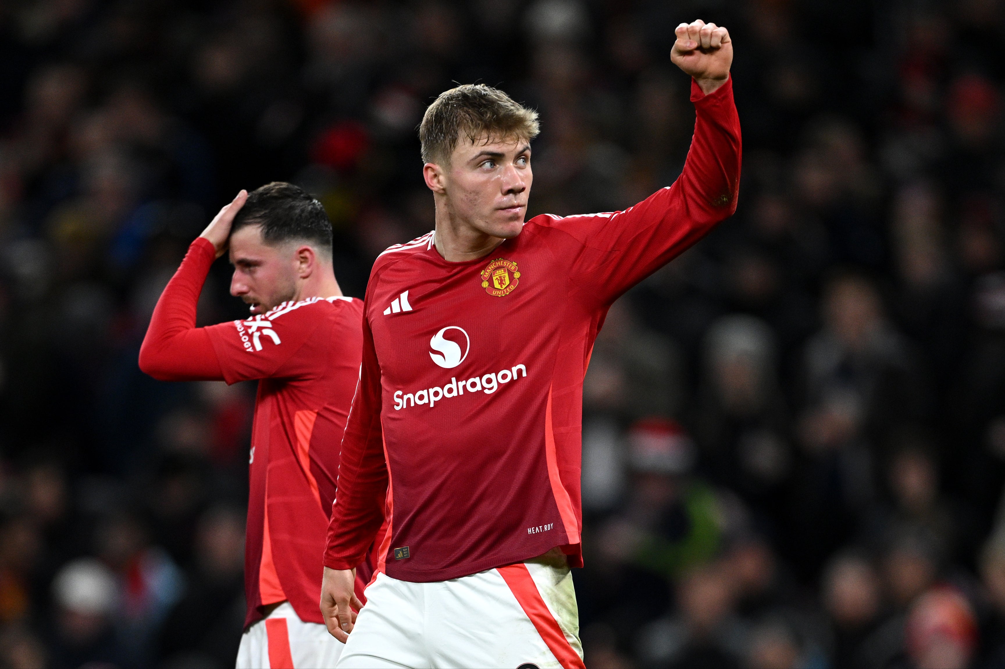 Rasmus Hojlund scored twice as Manchester United secured their first win under Ruben Amorim