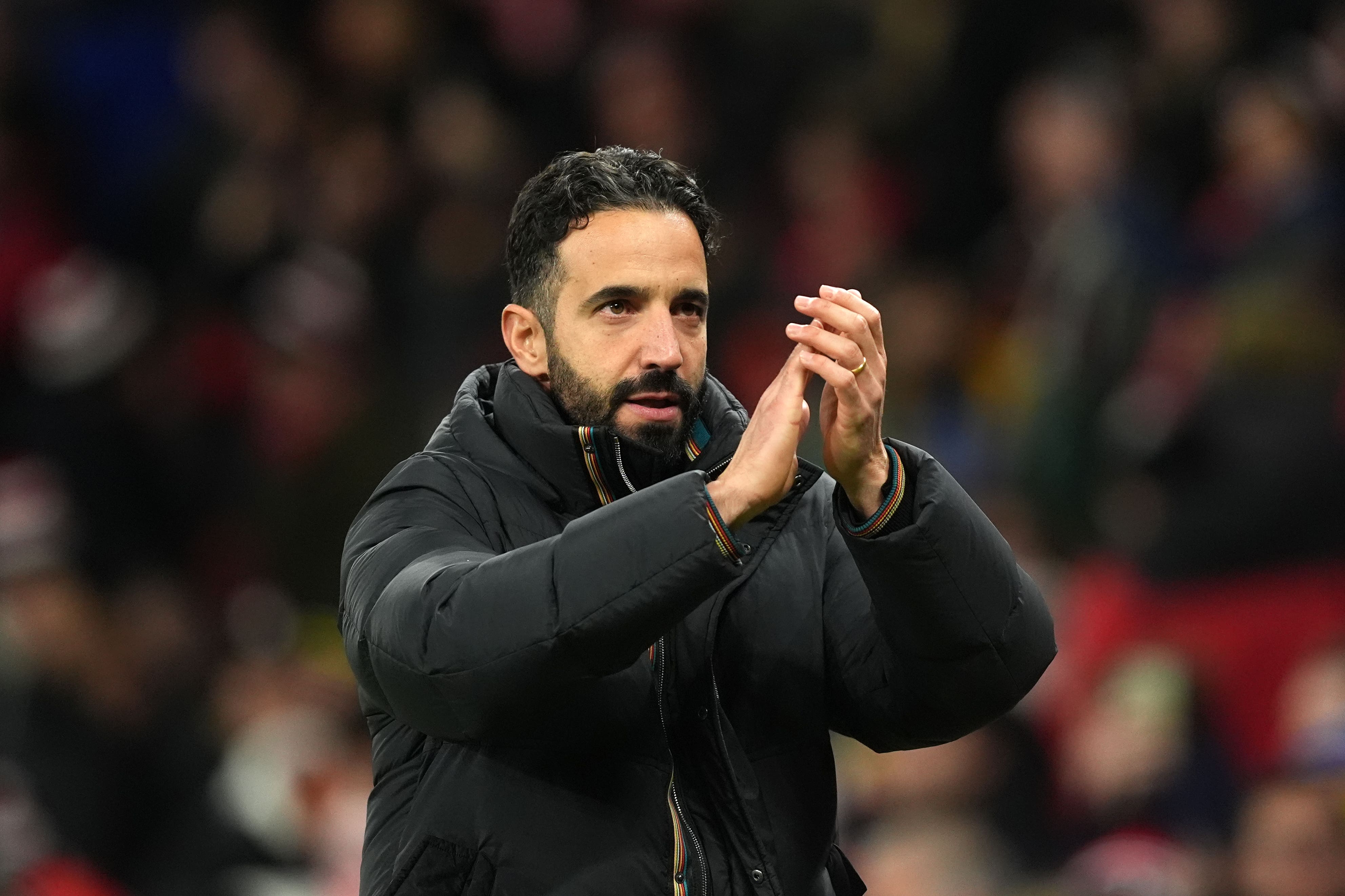 Ruben Amorim was delighted with his welcome at Old Trafford (Martin Rickett/PA)