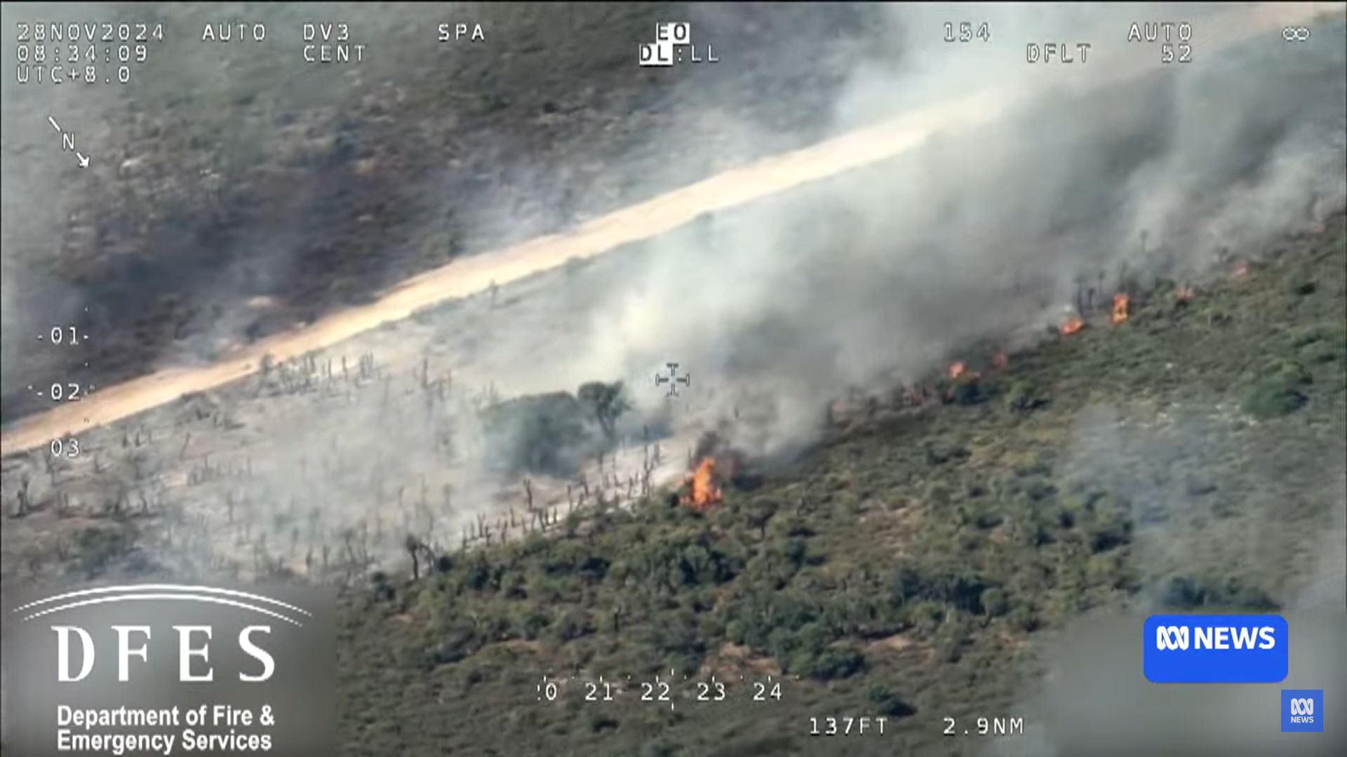 Fire has ravaged more than 70,000 hectares of bushland in Western Australia