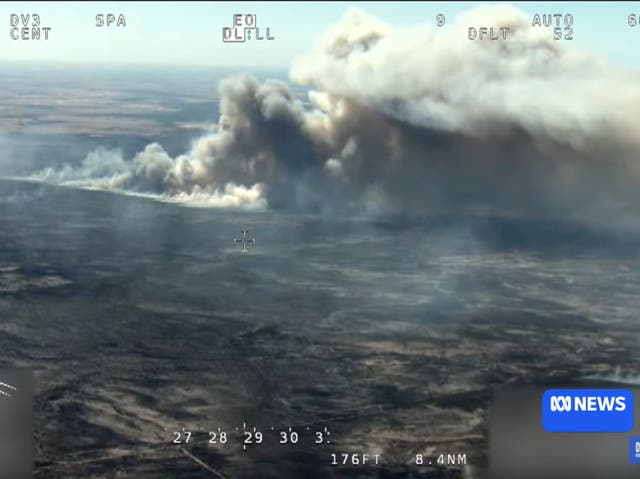 <p>A screengrab shows the extent of the fire in Western Australia  </p>