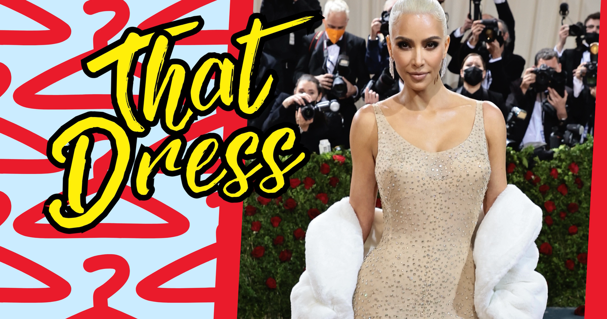 kim kardashian marilyn monroe dress fitting Kim Kardashian Was Originally Denied Use of Marilyn Monroe's Dress