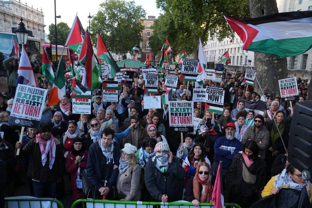 A Palestine Solidarity Campaign march will take place on Saturday (Lucy North/PA)