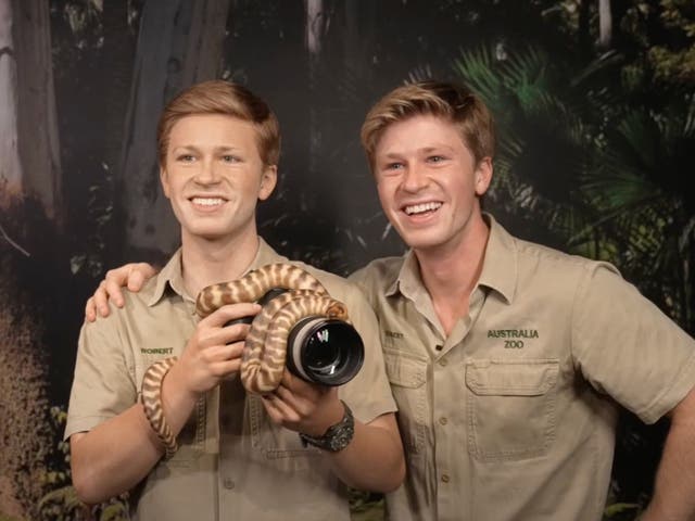 Robert Irwin holds back tears after seeing father Steve’s wax figure ...