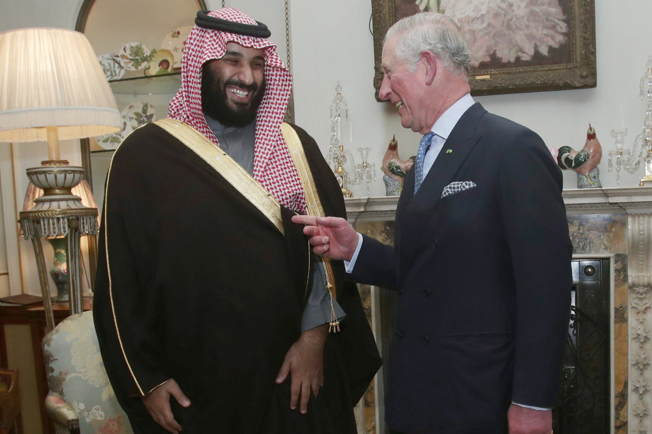 King Charles and Mohammed bin Salman meet at Clarence House in 2018