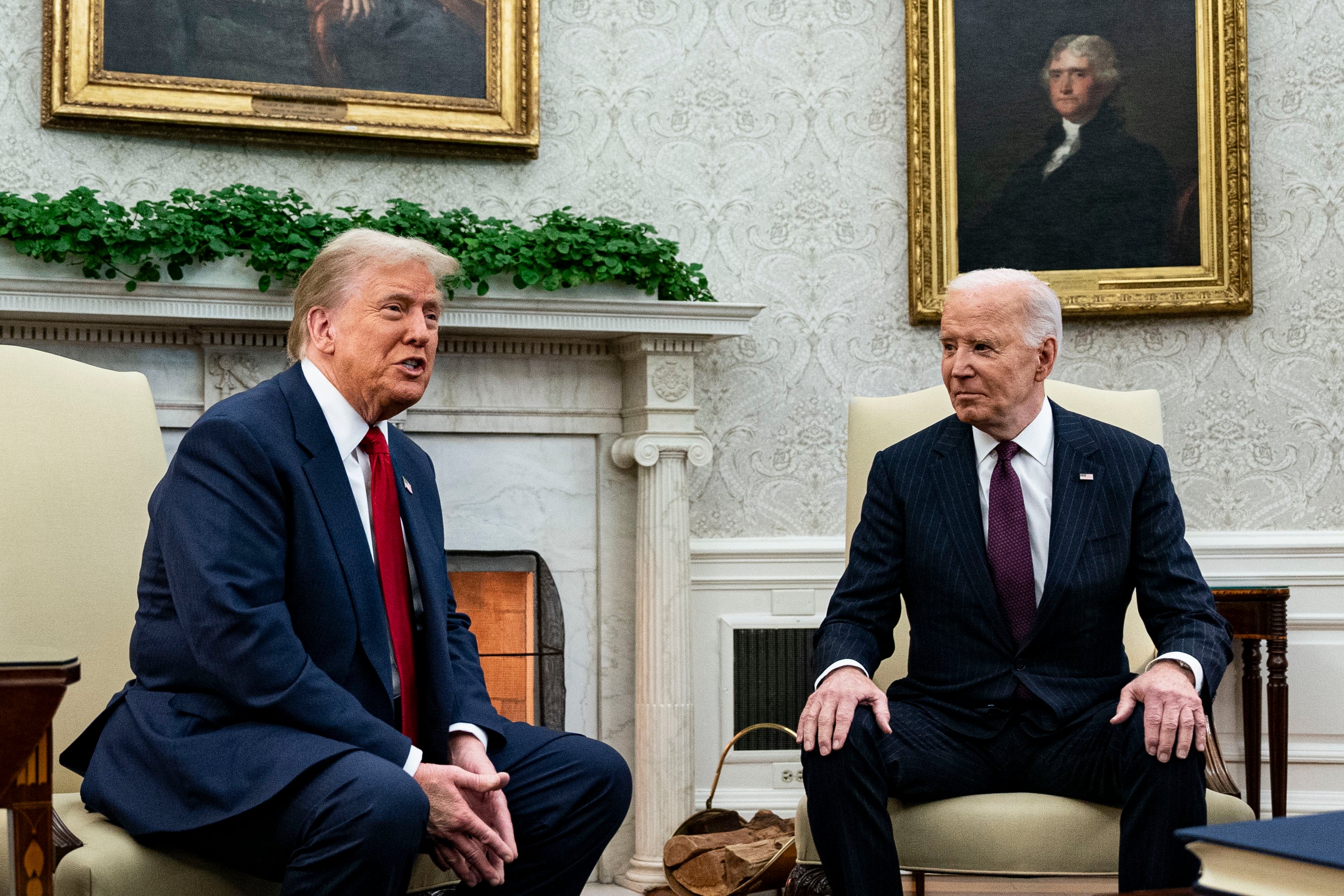 Donald Trump met with President Joe Biden in the Oval Office on November 13