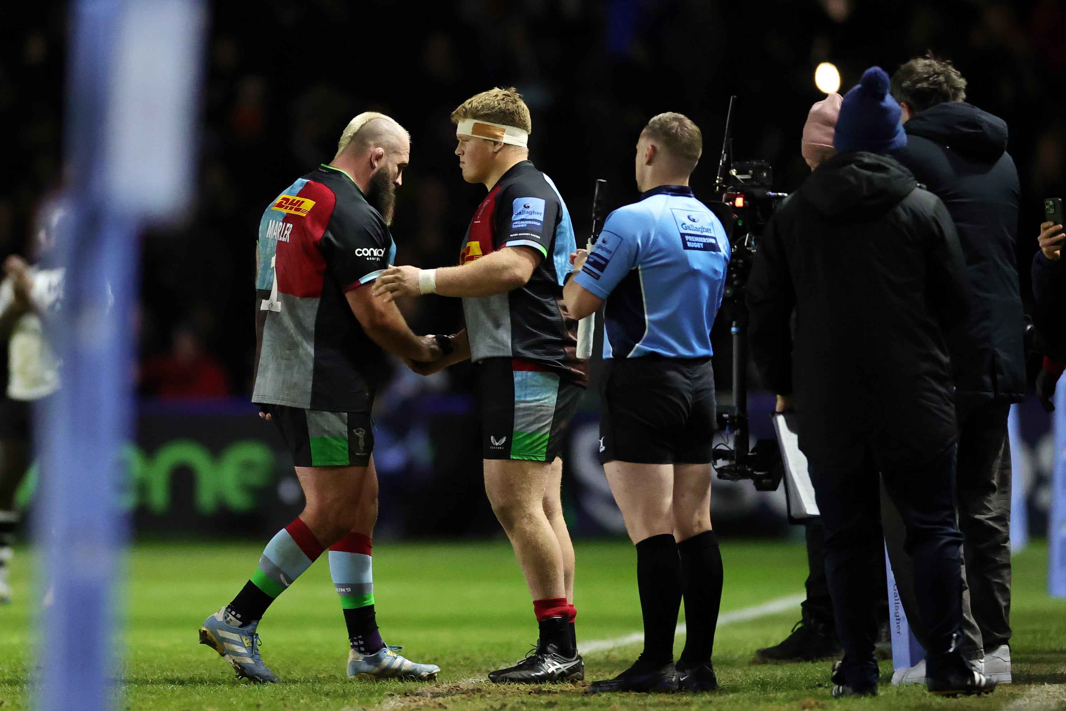 Joe Marler was replaced by club and country successor Fin Baxter