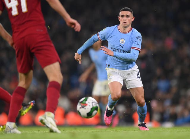 <p>Foden’s City side prepare to face Liverpool this weekend </p>