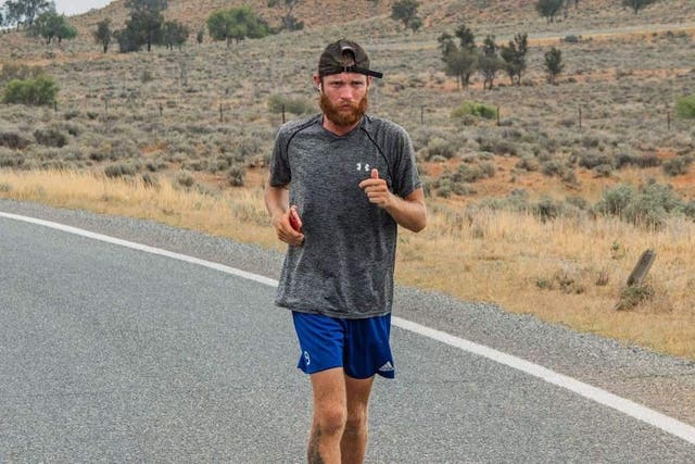 Jack Pitcher is hoping to become the fastest British person to run across Australia (Alaric Storer/PA)