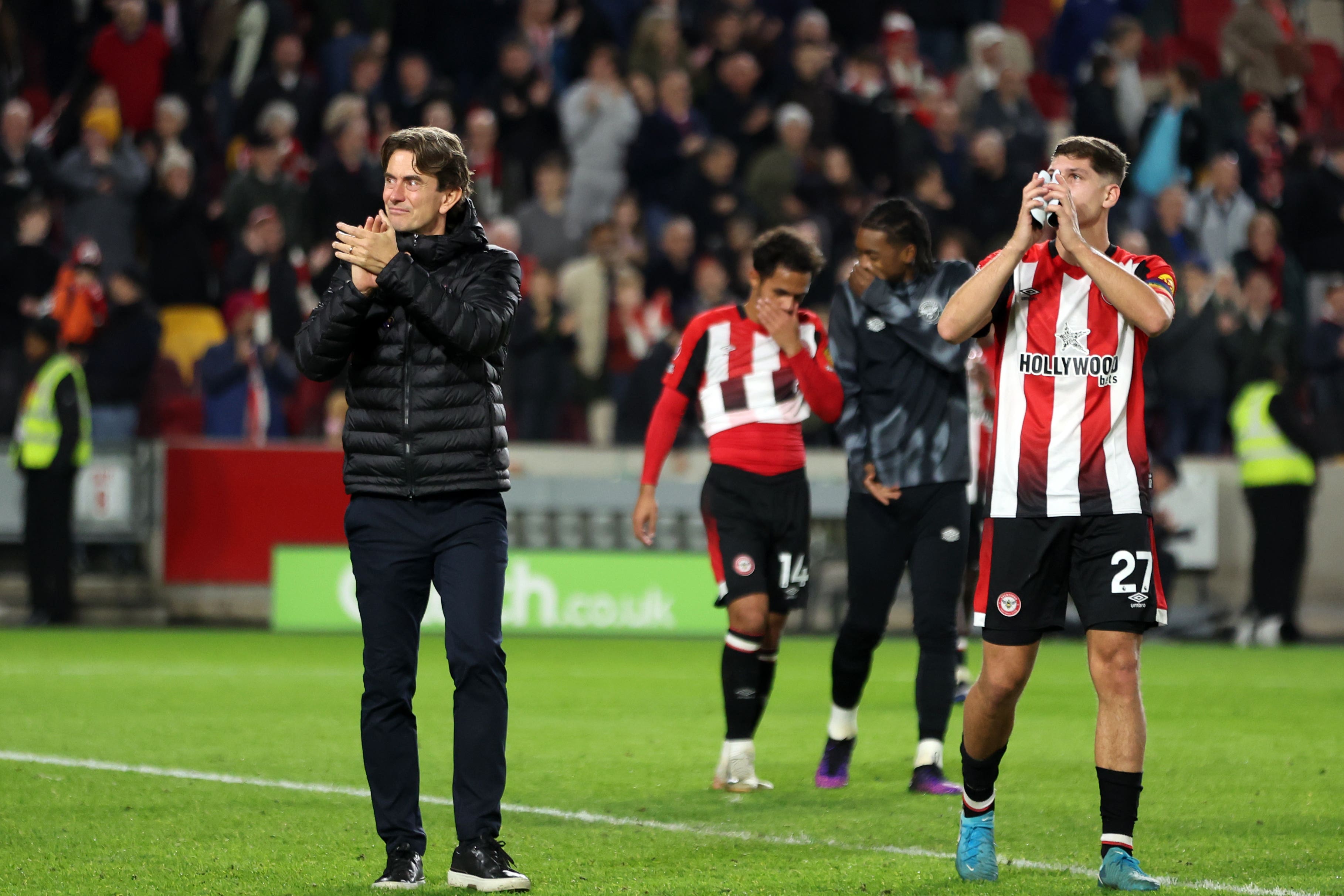 Brentford manager Thomas Frank enjoyed his side’s show (Steven Paston/PA)