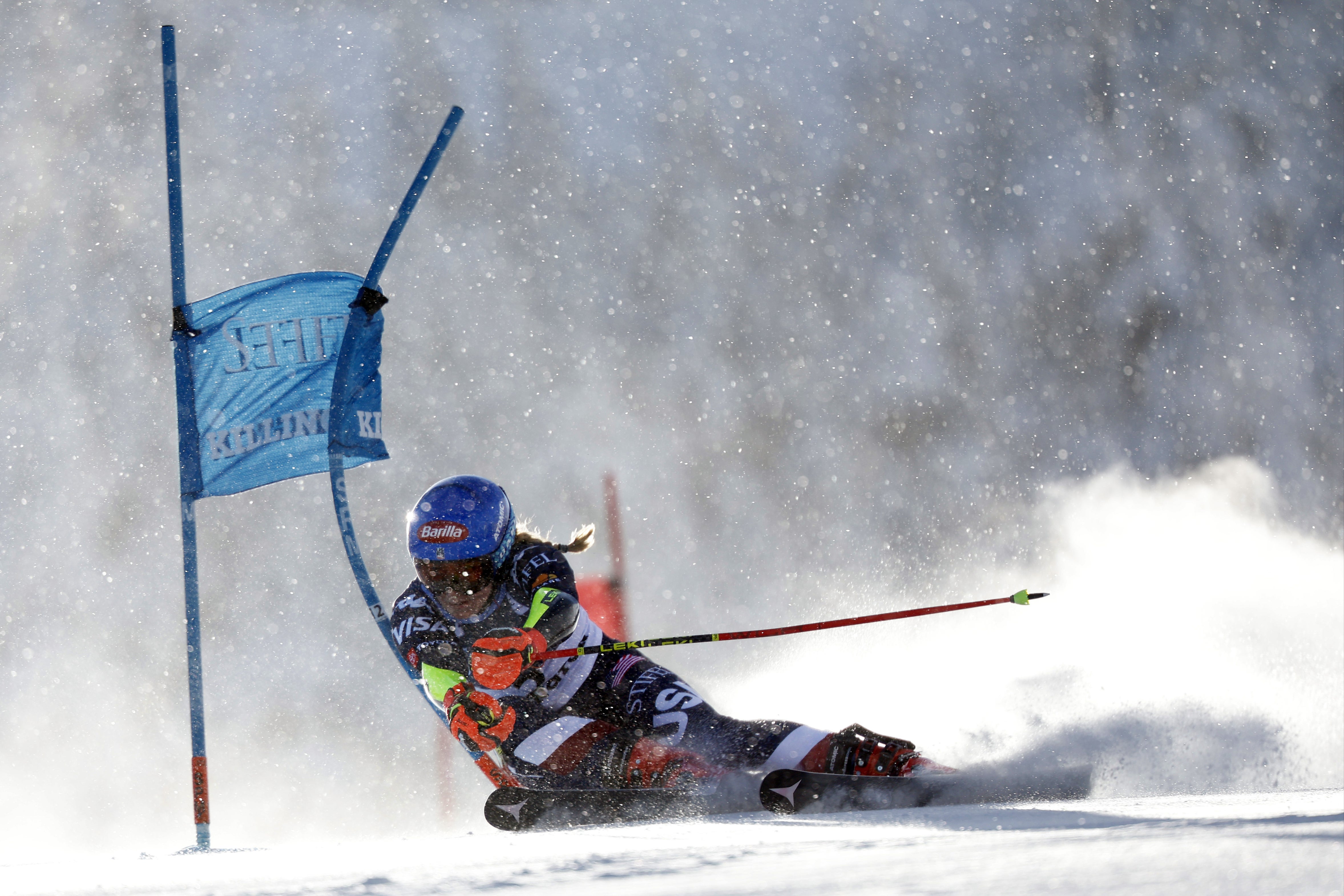 Mikaela Shiffrin crashed out of the giant slalom in Killington