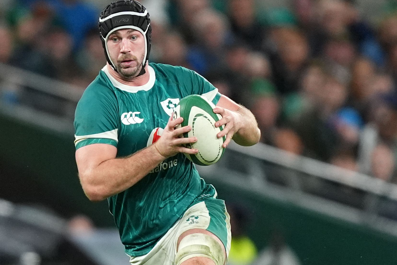 Caelan Doris claimed the second of Ireland’s three tries against Australia (Niall Carson/PA)