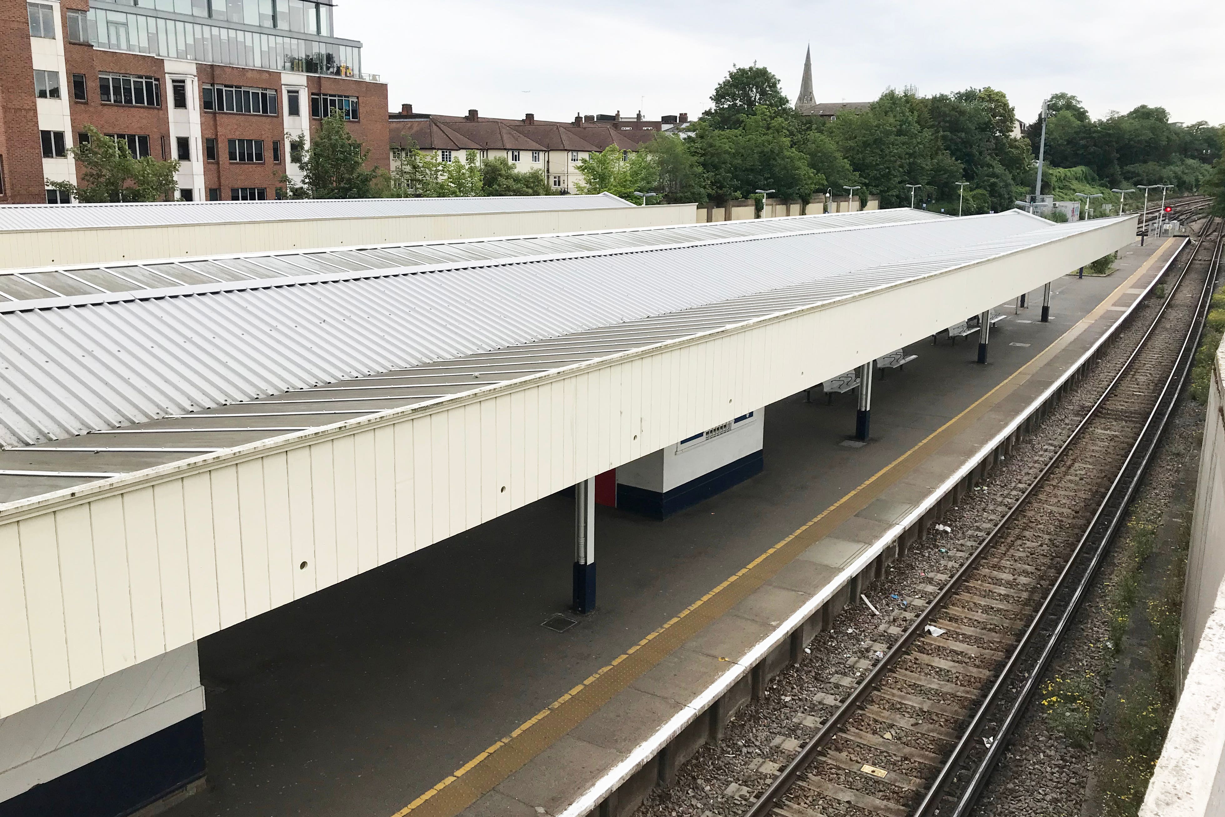 An empty platform at Surbiton railway station (Steve Parsons/PA)