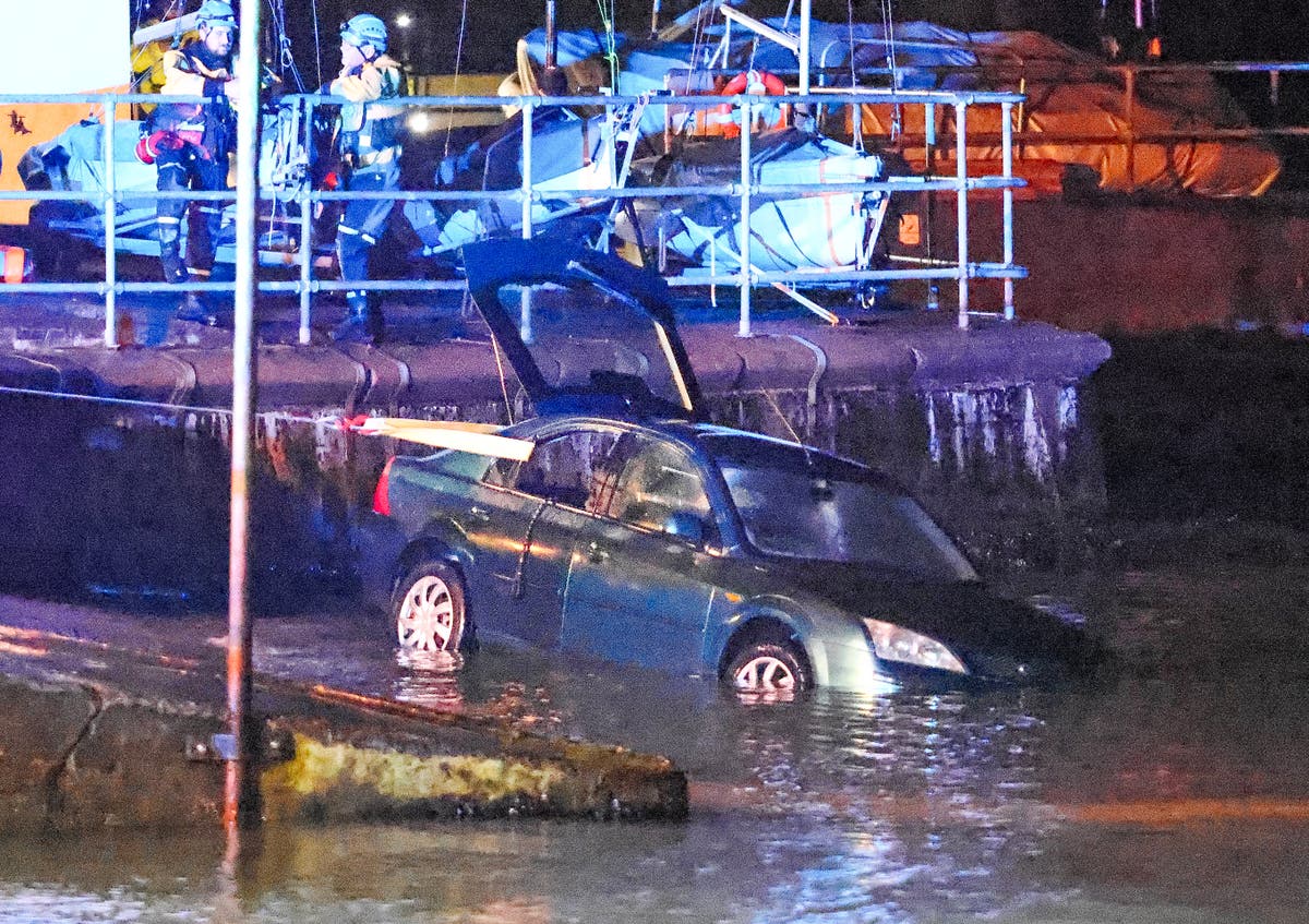 Man in his 40s dies after his car plunges into the sea on the Isle of ...