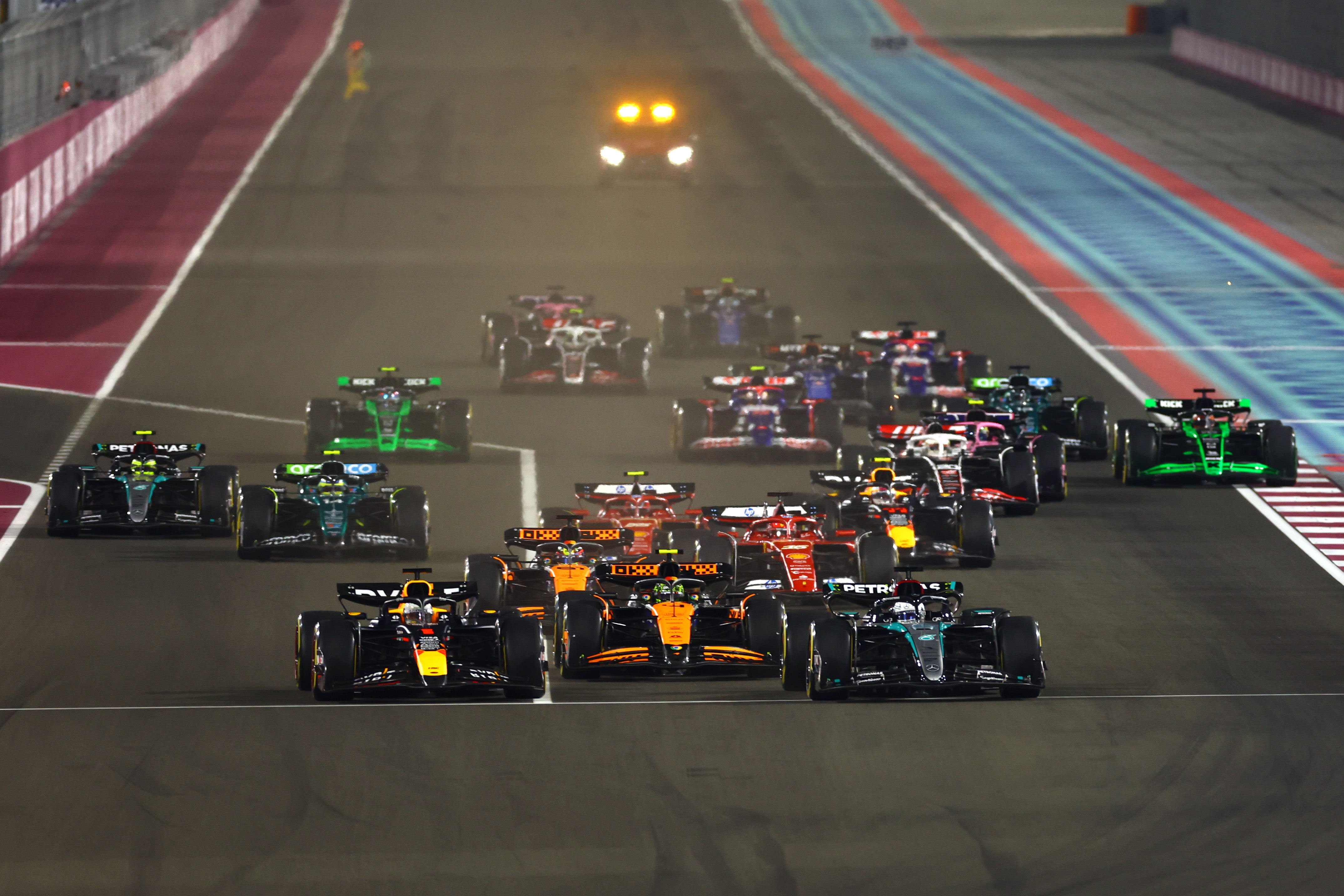 Max Verstappen won the Qatar GP after taking the lead at the start