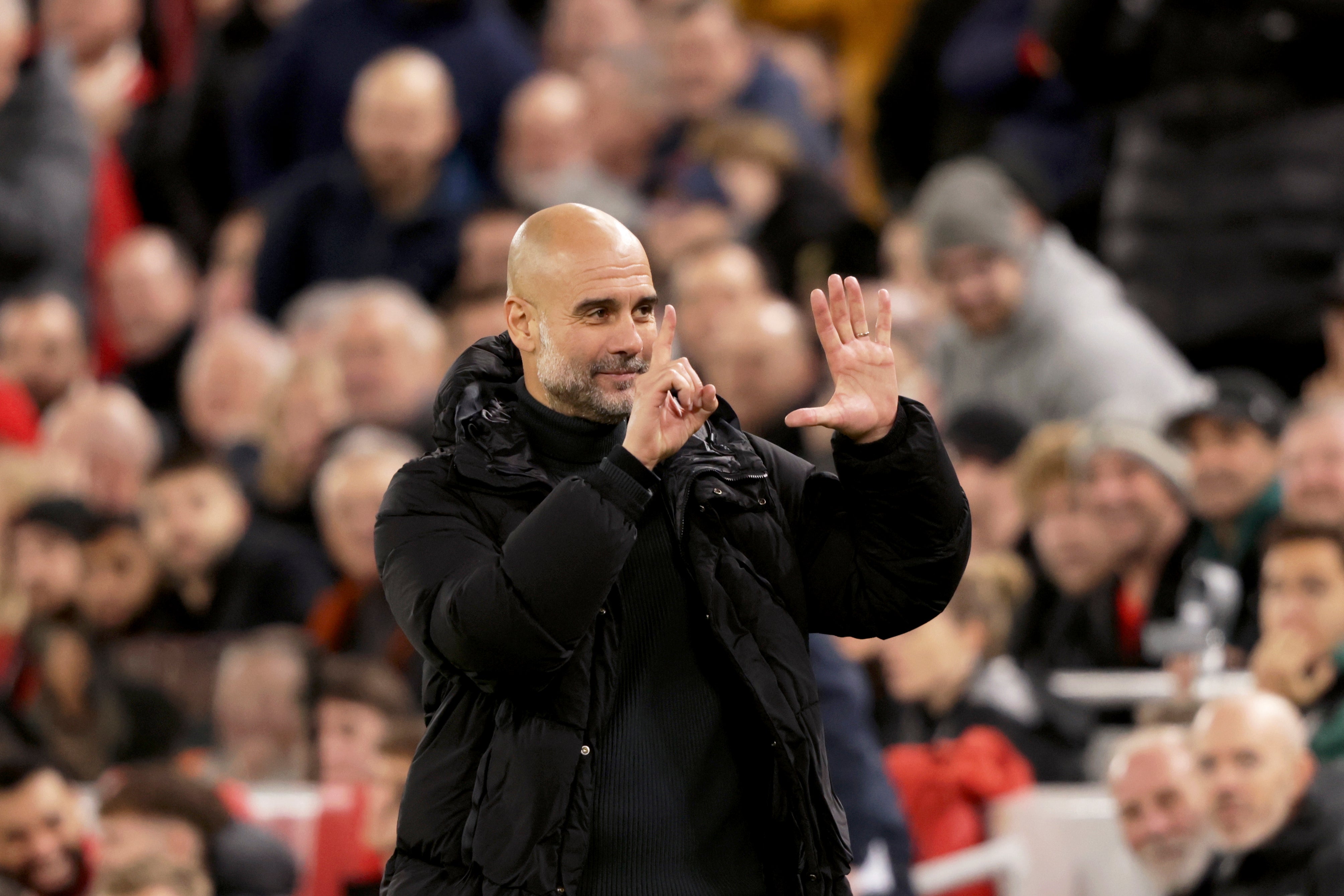 Pep Guardiola reminded the Liverpool fans how many Premier League titles he has won