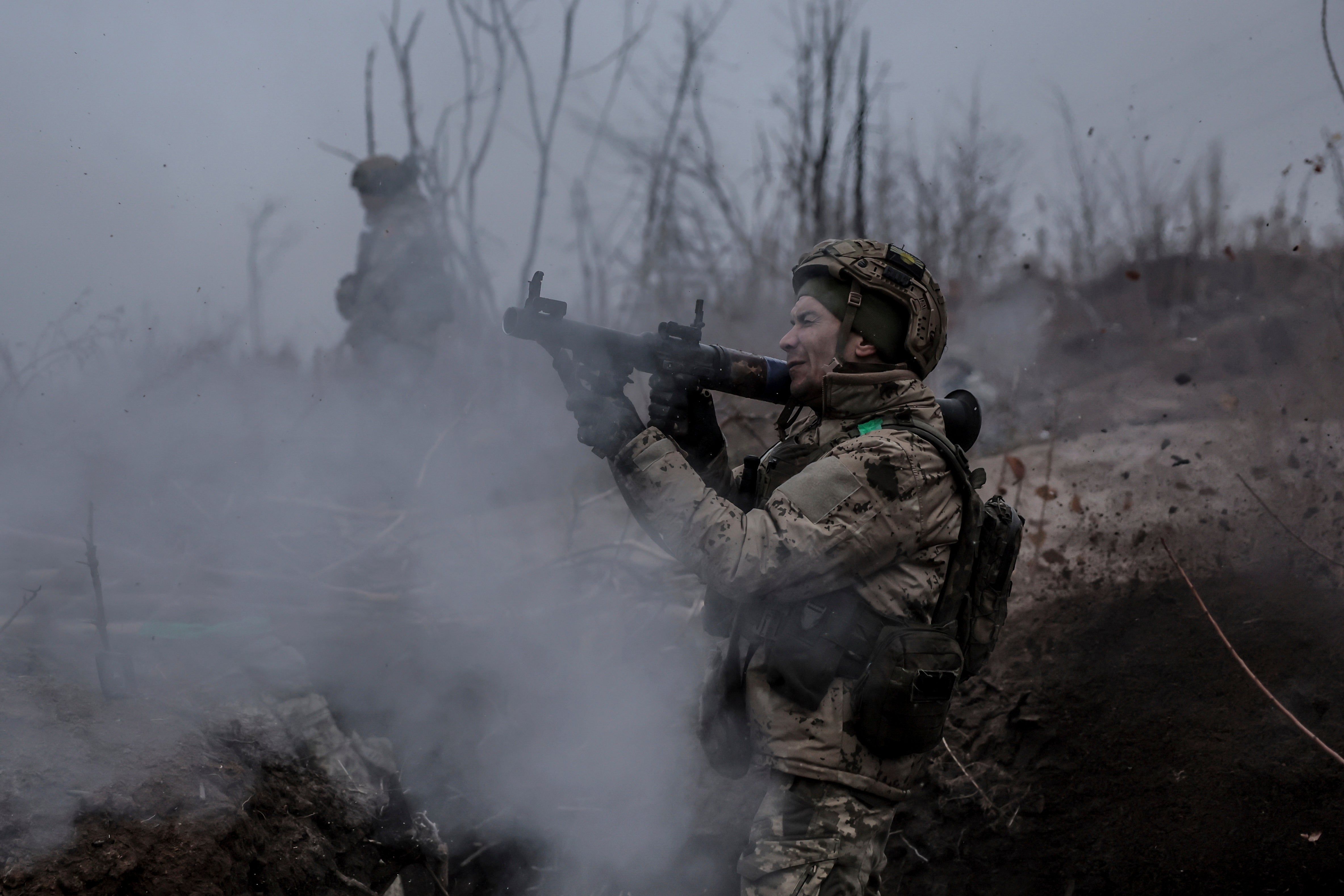 Ukrainian troops training for their war with Russia