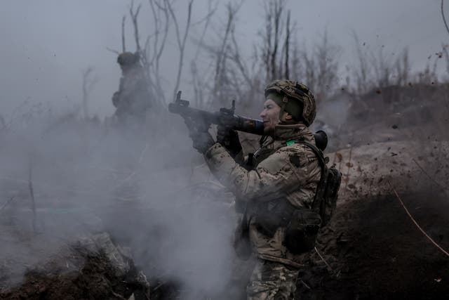 <p>Ukrainian troops training </p>