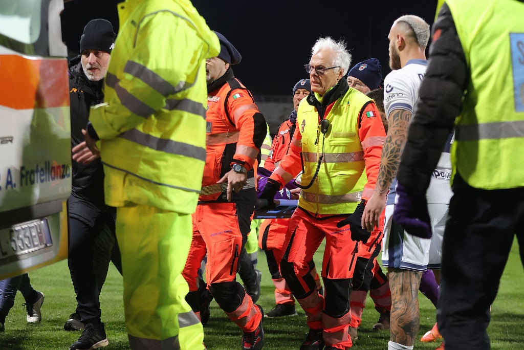 Bove was stretchered off the pitch and rushed to hospital