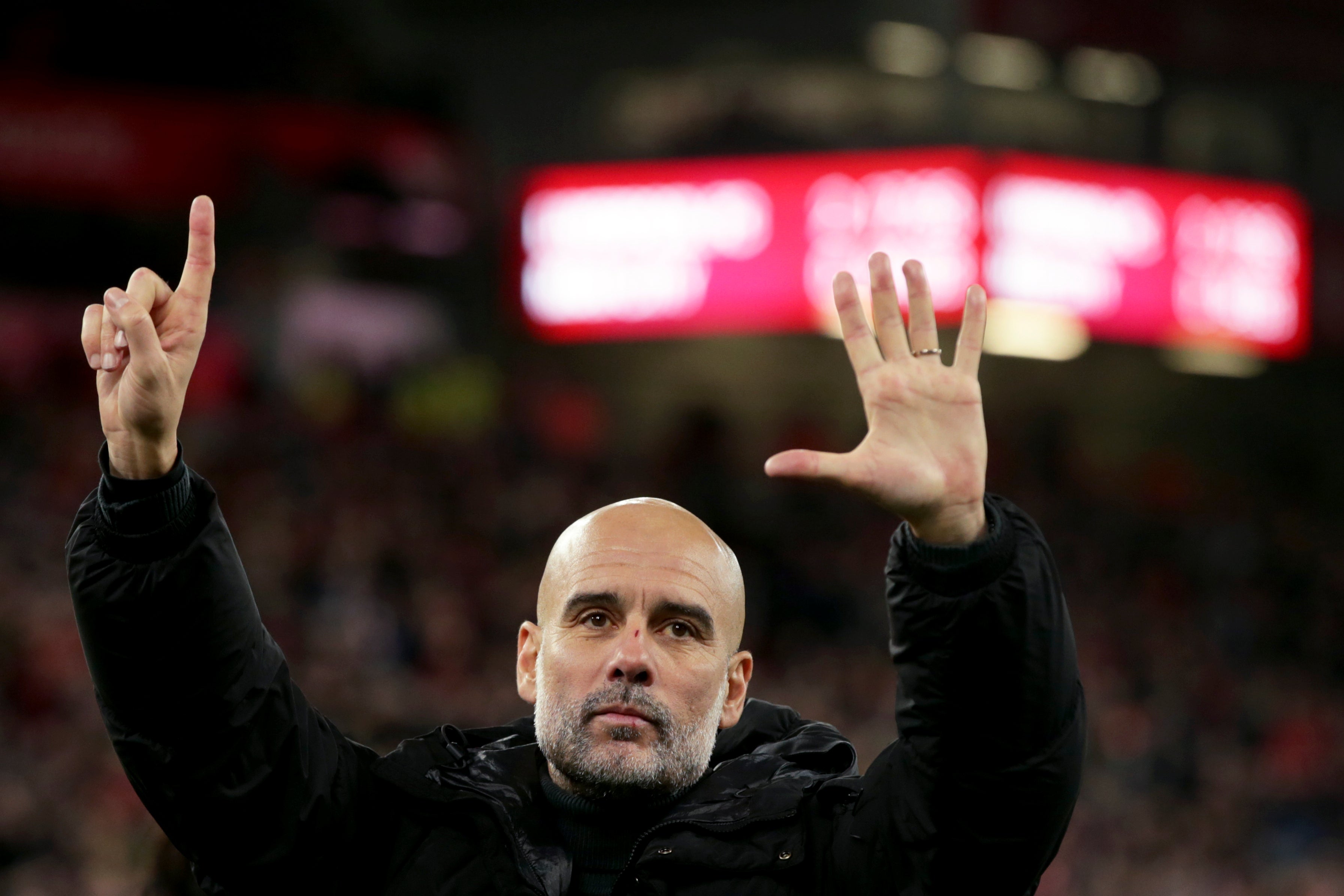 Pep Guardiola responds to taunts from Liverpool fans