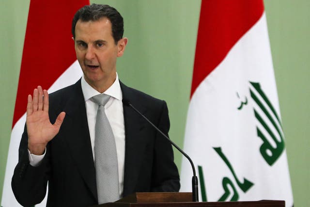 <p>Syria's President Bashar al-Assad speaks during a press conference in July 2023 </p>