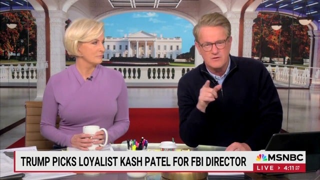 ‘Morning Joe' host Joe Scarborough urges control room to air a clip of Kash Patel again.