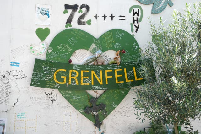 The Grenfell Memorial Wall in west London (Lucy North/PA)