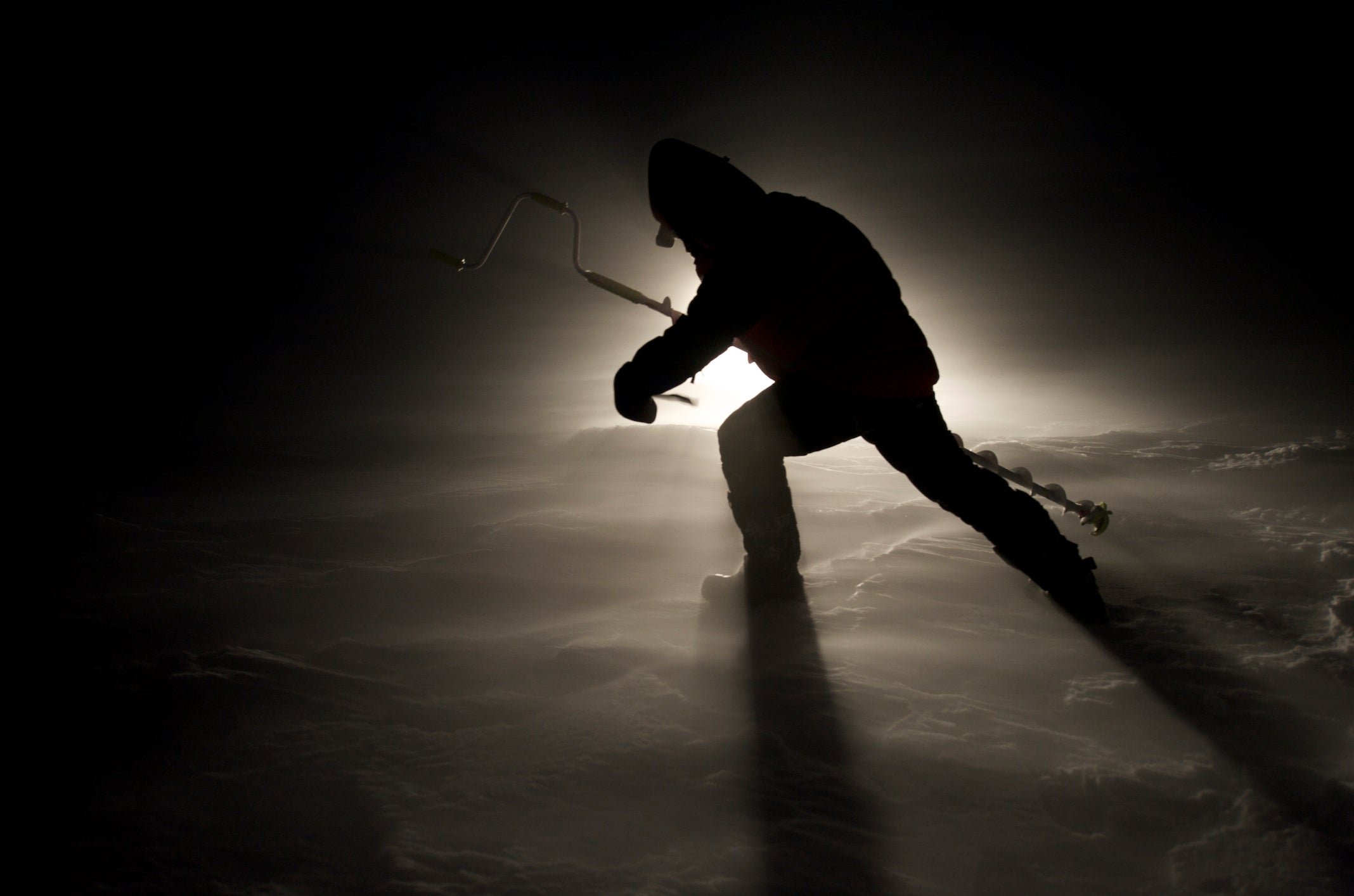 Pen Hadow taking part in an expedition during the polar night (Pen Hadow/PA)