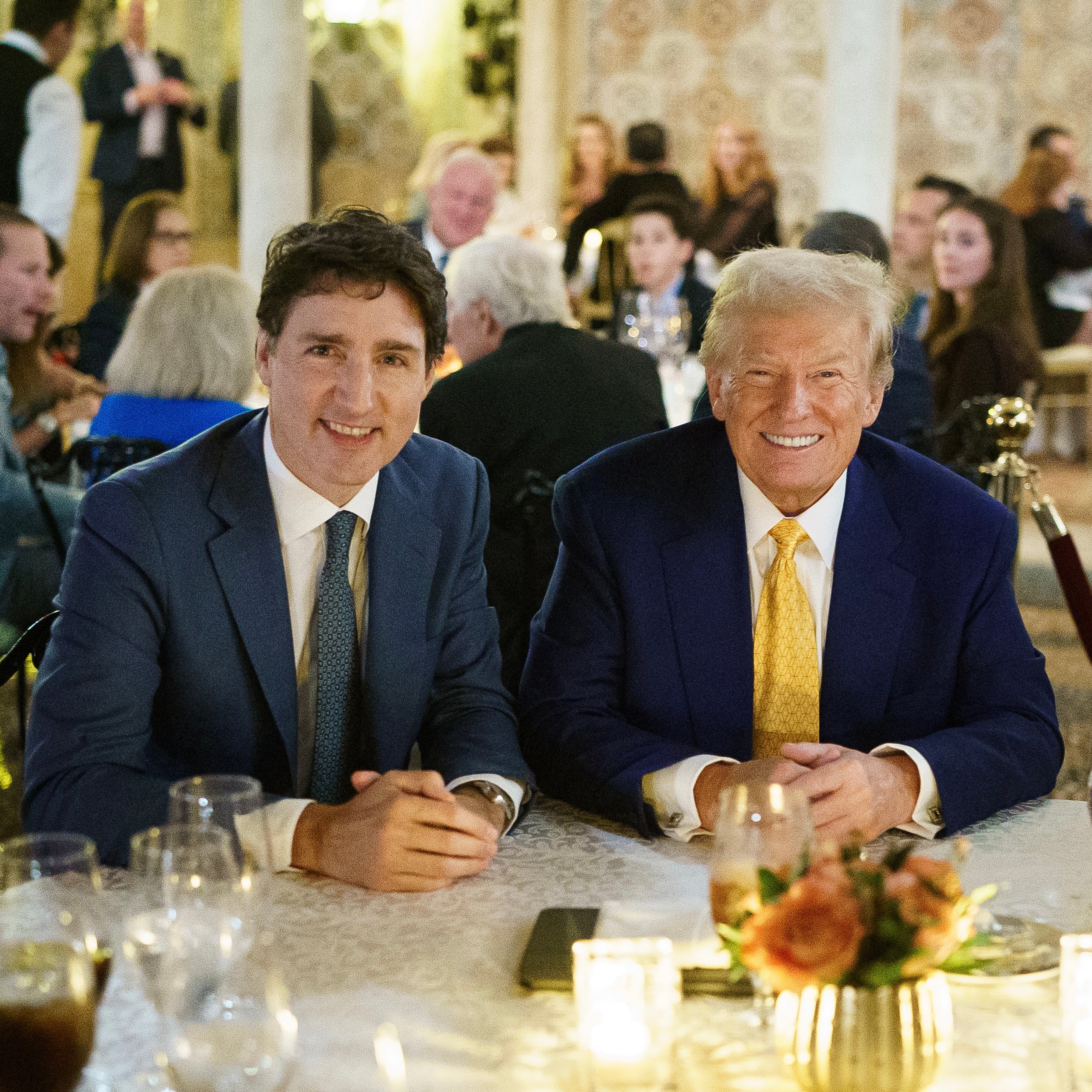 Canadian prime minister Justin Trudeau met with Donald Trump at Mar-a-Lago for dinner on Friday to talk tariffs, among other areas of foreign policy