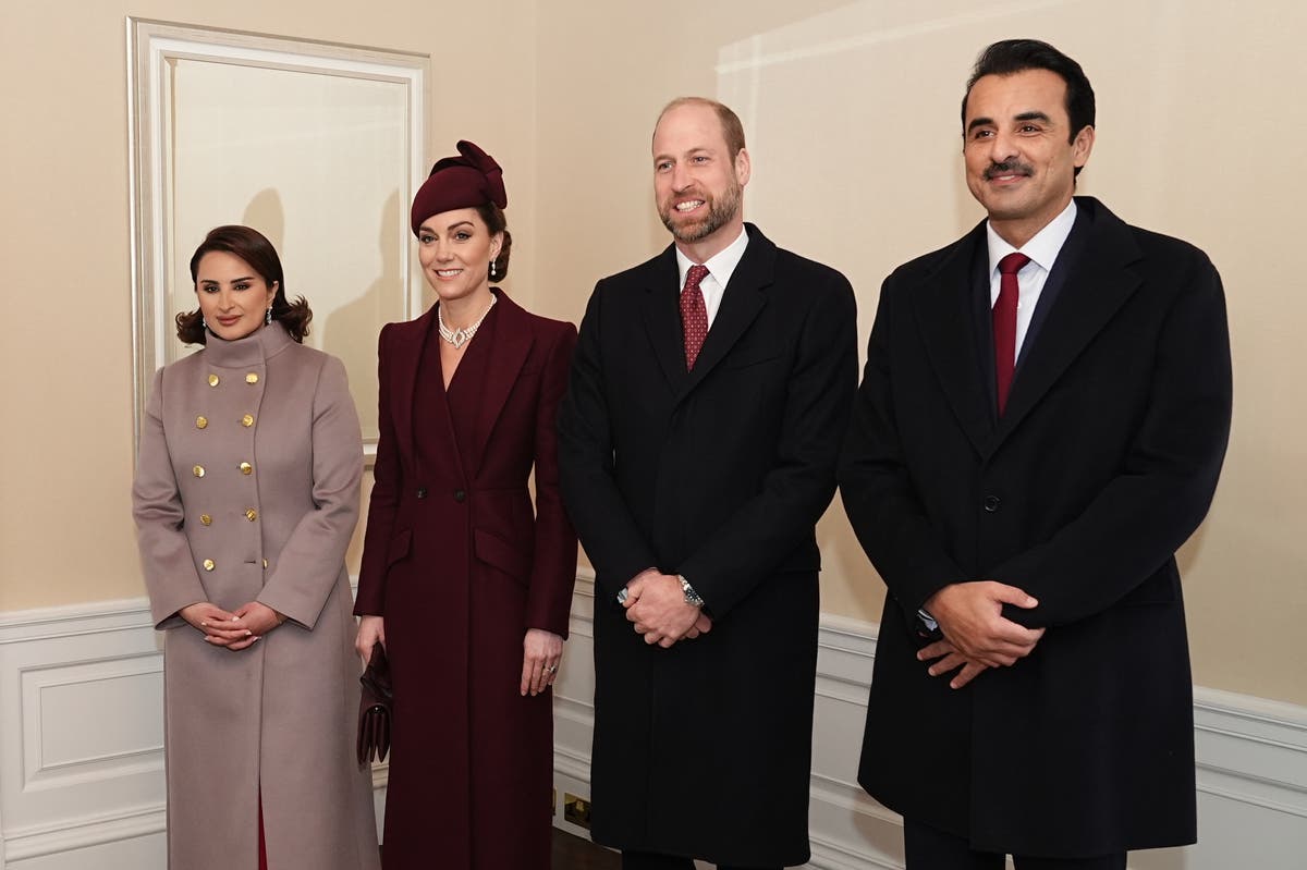 Royal news live: Prince William and Kate Middleton welcome Emir of Qatar on state visit to Buckingham Palace