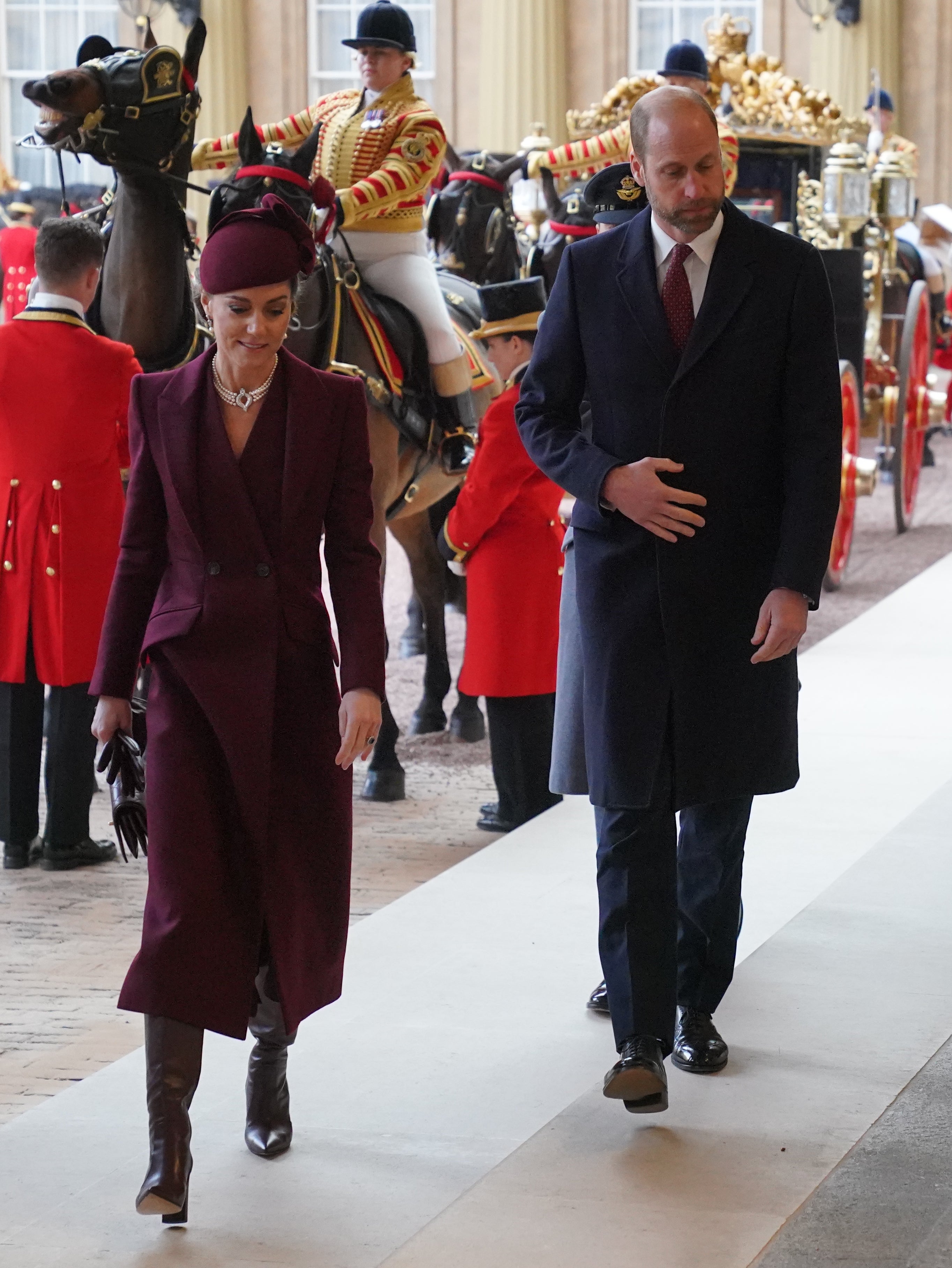 The appearance marks Kate’s first at a state visit since her cancer diagnosis and signals her growing readiness to return to frontline duties next year