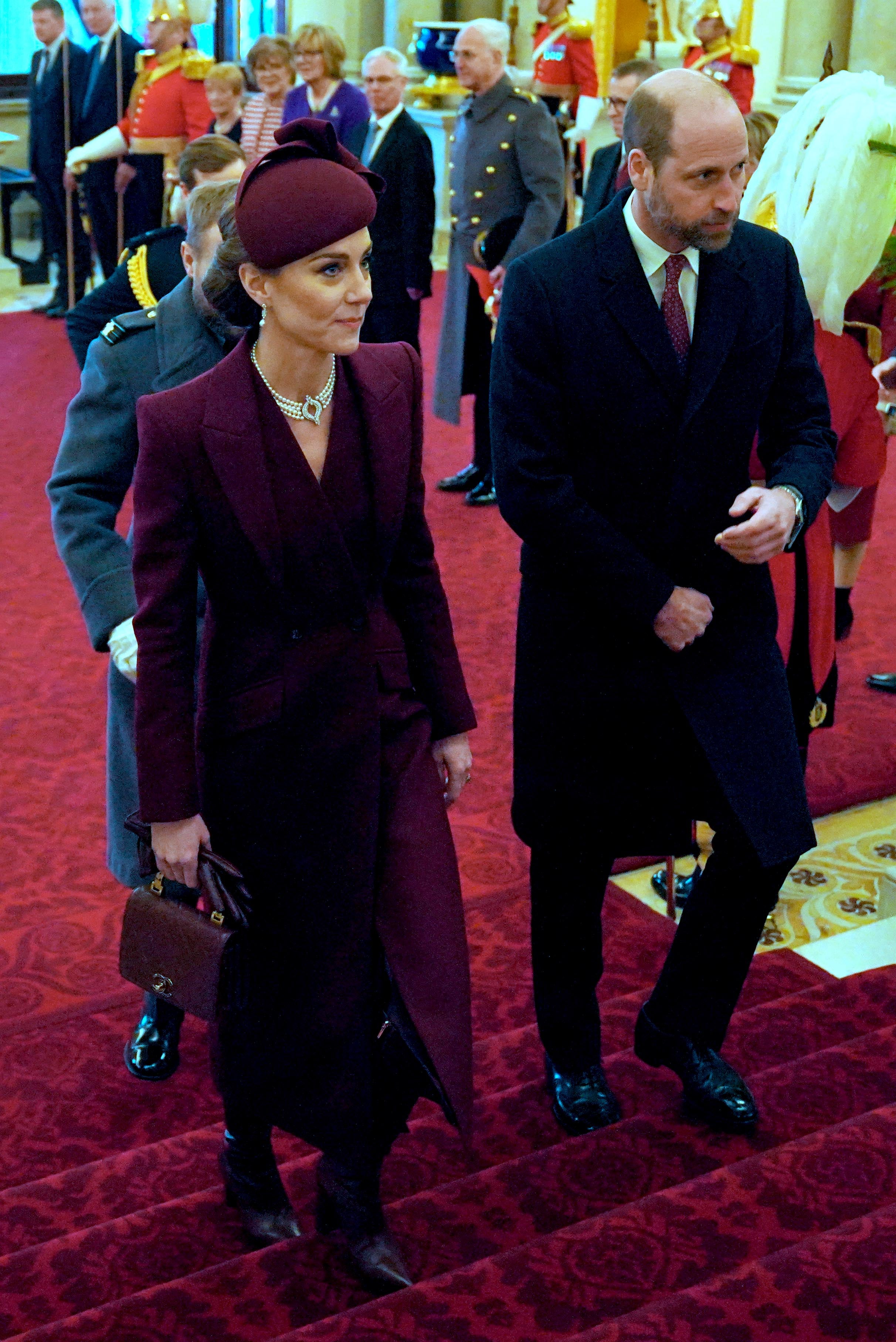 Kate and William pictured during state visit to the UK by the Emir of Qatar Sheikh Tamim bin Hamad Al Thani and his wife Sheikha Jawaher