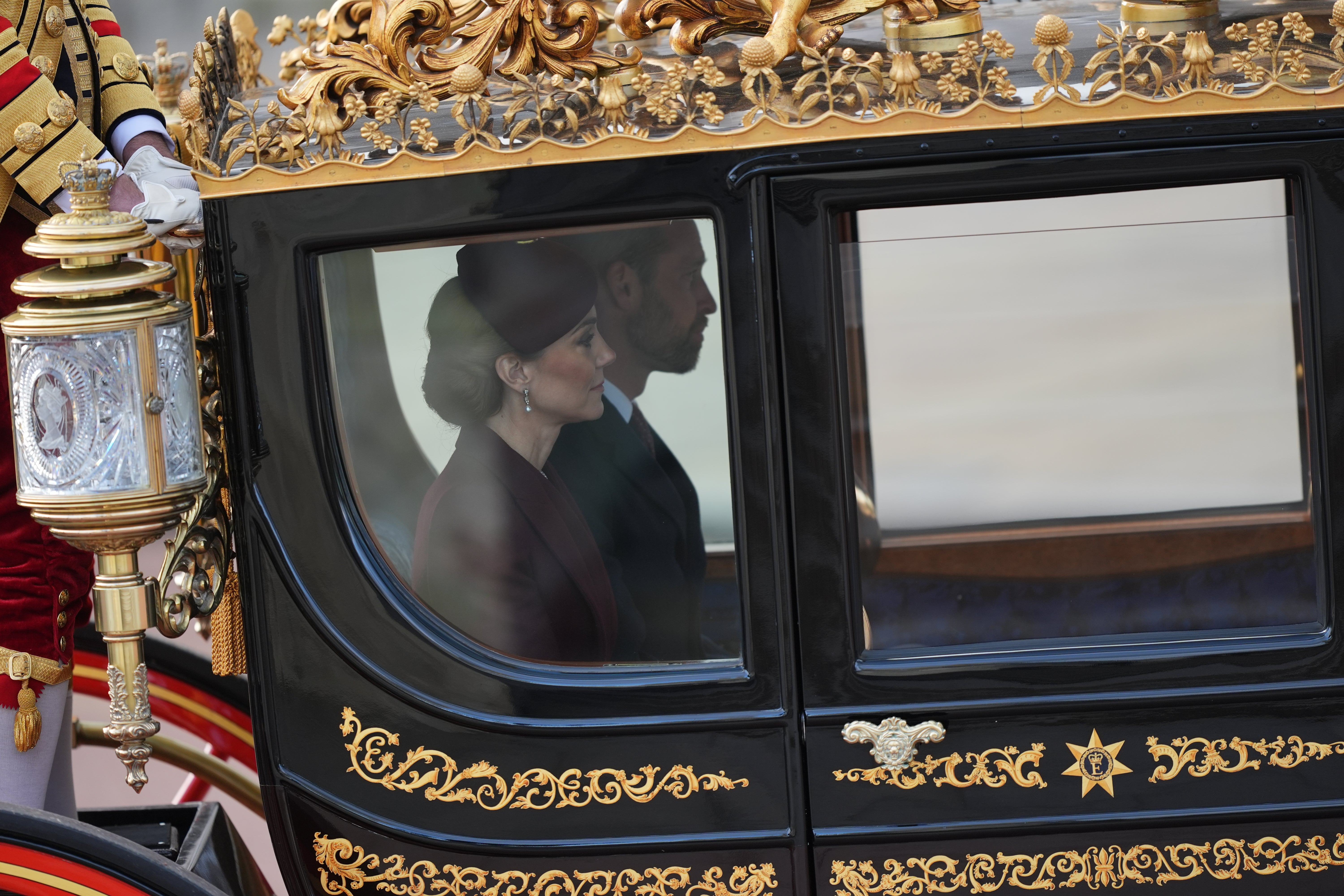 The Prince and Princess of Wales arrive at Buckingham Palace in London on Tuesday