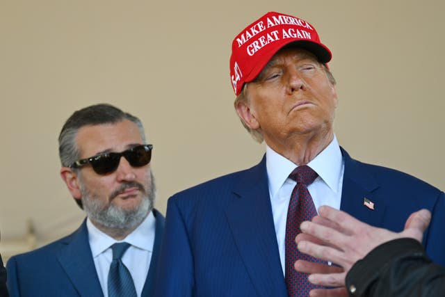 <p>President-elect Donald Trump speaks alongside Senate members including Sen. Ted Cruz (R-TX) before attending a viewing of the launch of the sixth test flight of the SpaceX Starship rocket last month in Brownsville, Texas</p>