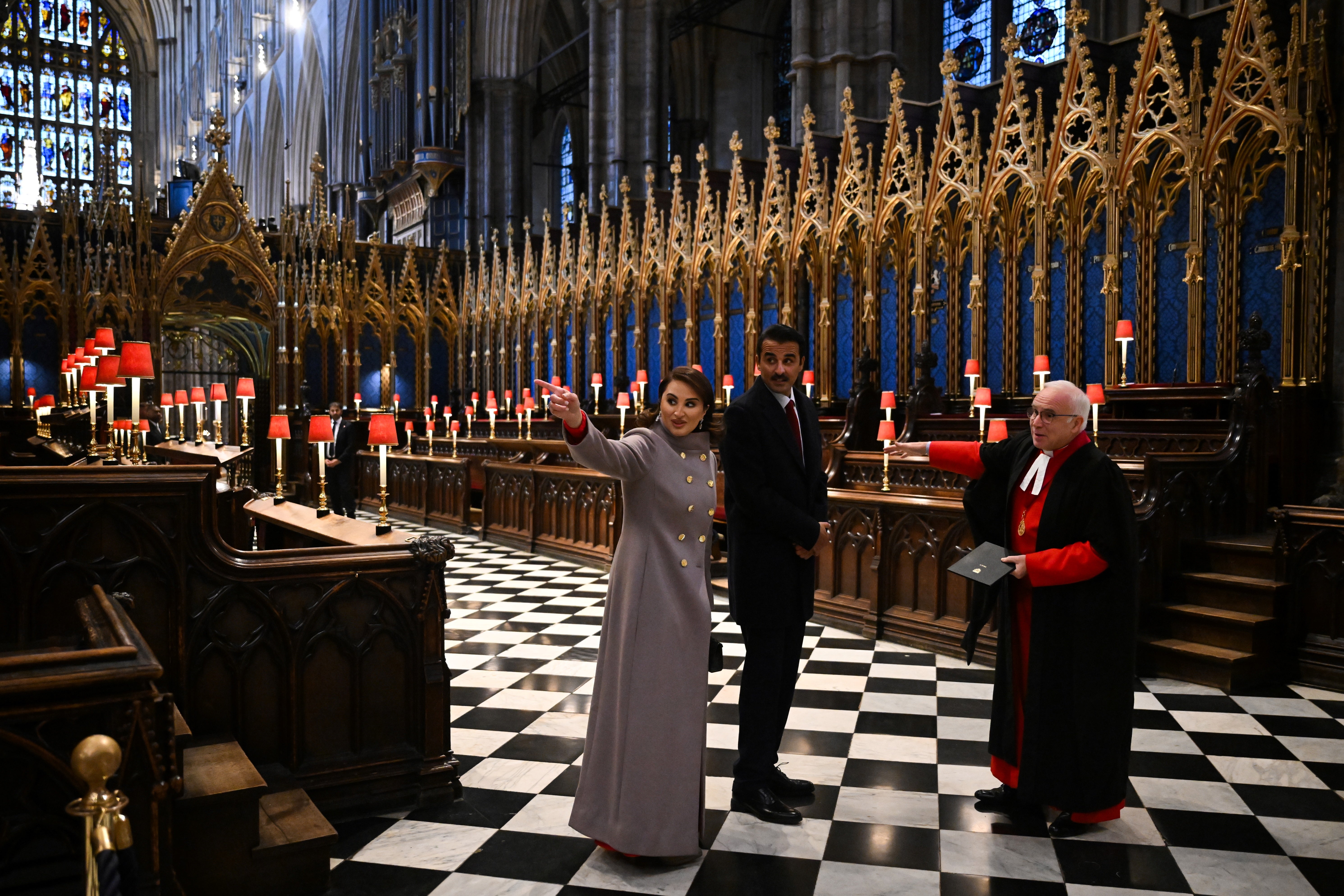 The Emir of Qatar Sheikh Tamim bin Hamad Al Thani and his wife Sheikha Jawaher are on a two-day state visit to the UK