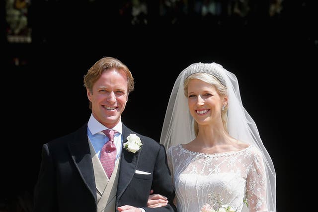 Thomas Kingston and Lady Gabriella Windsor after their wedding in Windsor (Chris Jackson/PA)