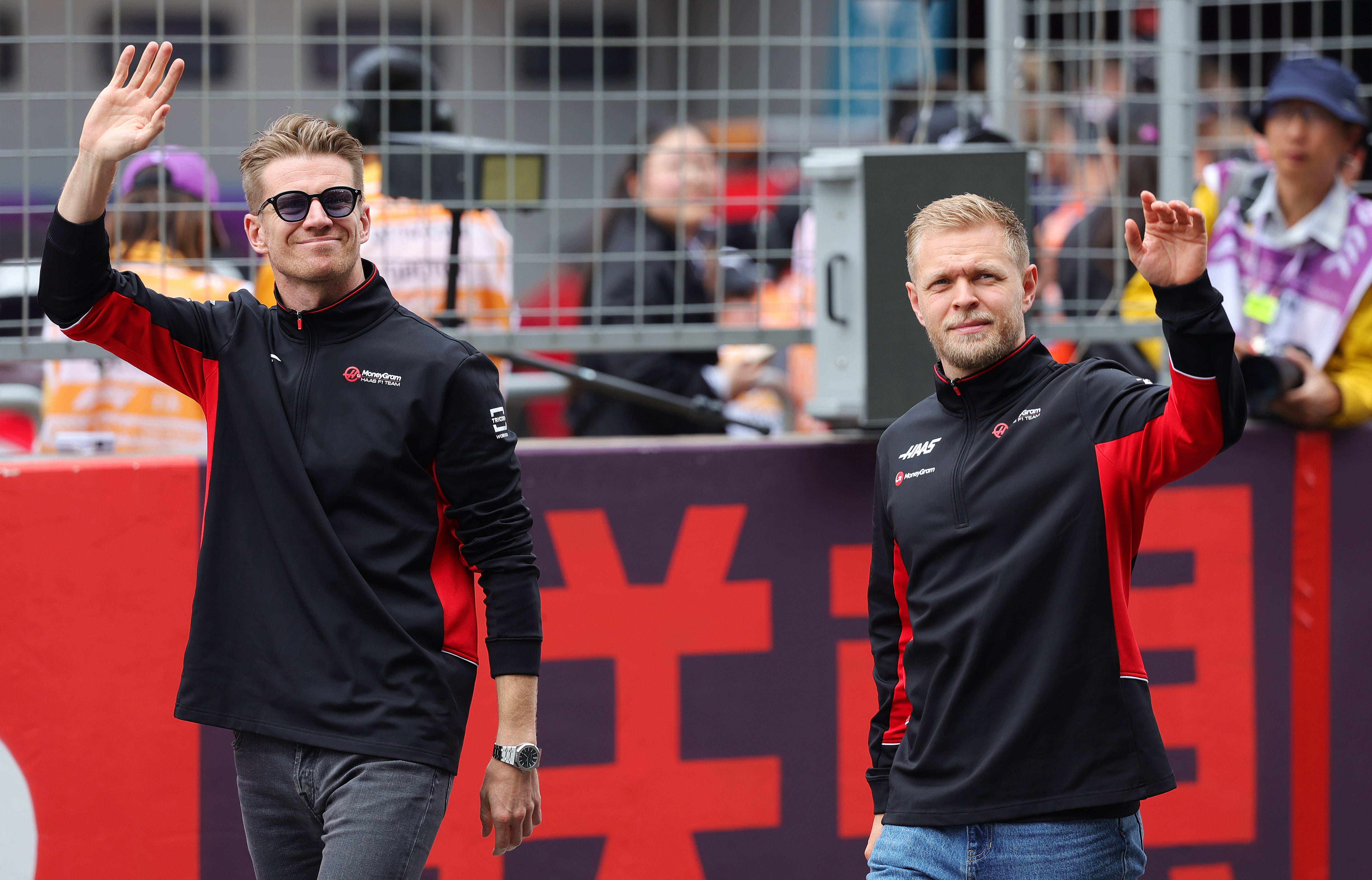 Nico Hulkenberg (left) has impressed for Haas this year