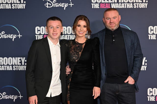 <p>Coleen and Wayne Rooney with son Kai</p>