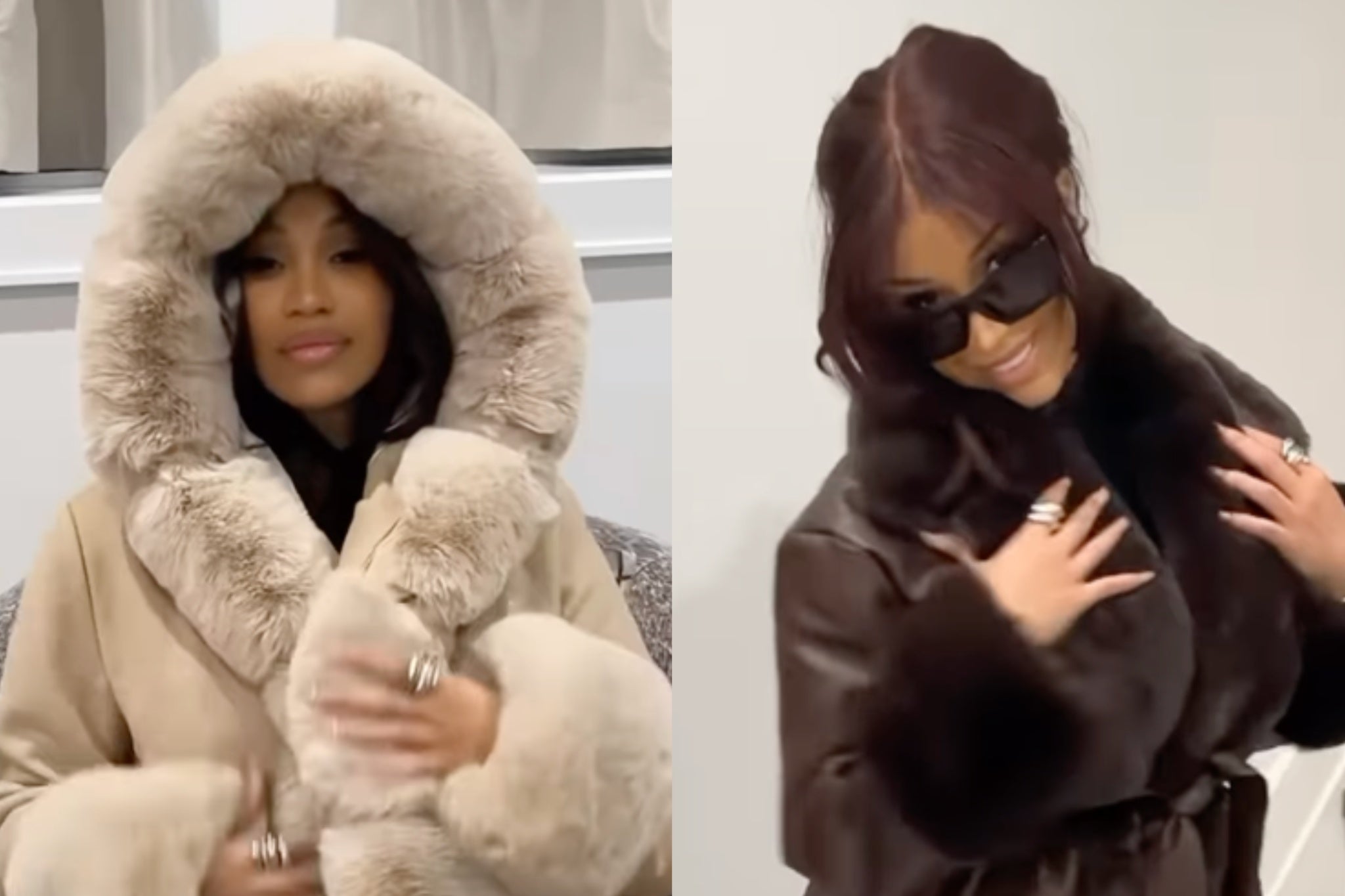 Cardi B poses in fur coats from Shein for new partnership with the brand