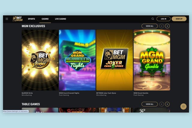 <p>BetMGM have lots of exclusive casino games</p>