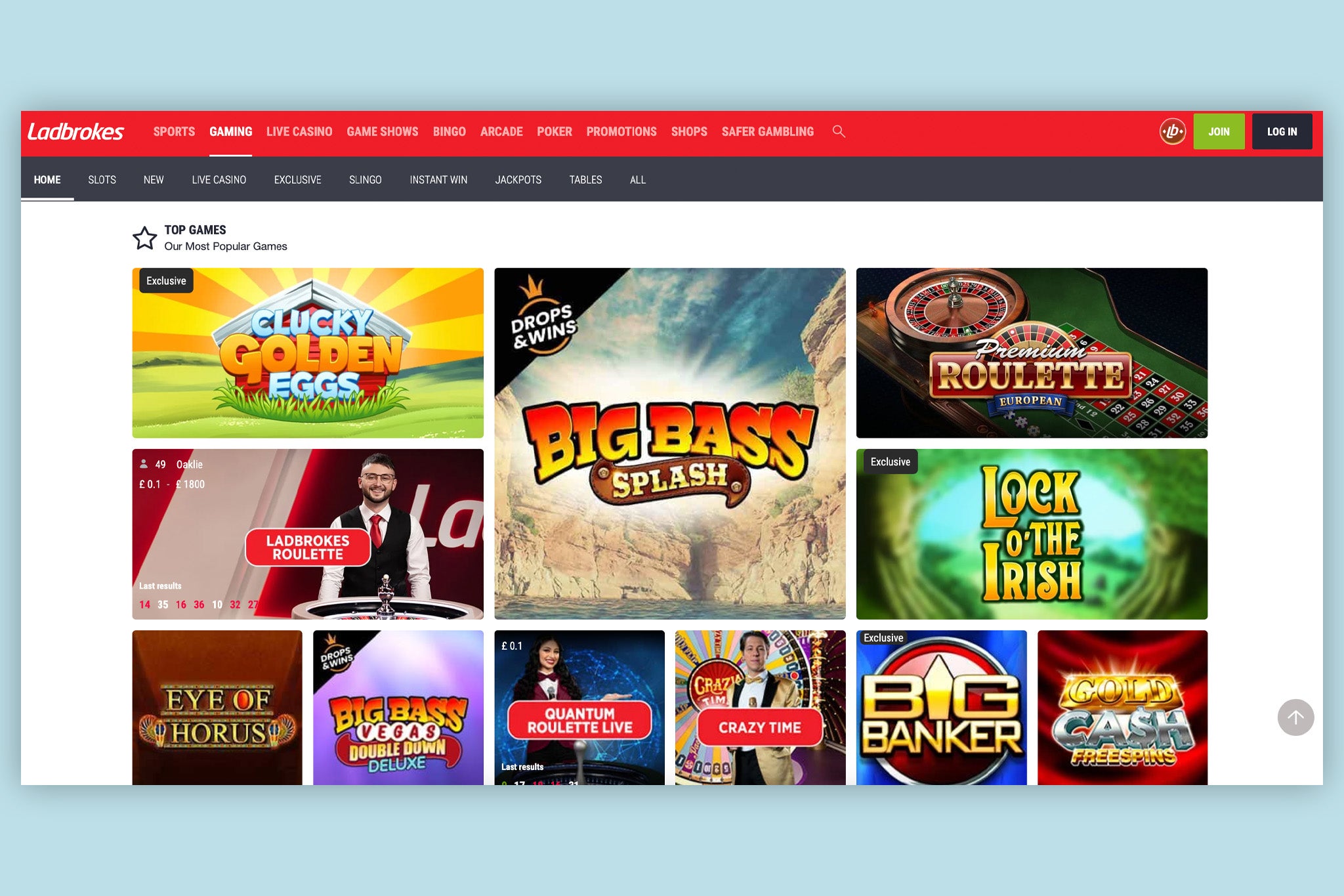 The Ladbrokes casino app scores highly among both iOS and Android users
