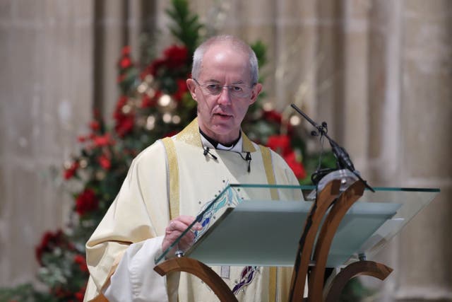 The Archbishop of Canterbury Justin Welby will not give the Christmas Day sermon this year after announcing his resignation (Gareth Fuller/PA)