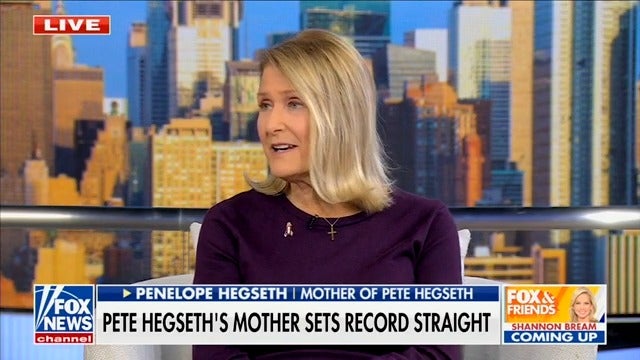 Pete Hegseth’s mom Penelope Hegseth appears on Fox & Friends to defend her son and trash the media.