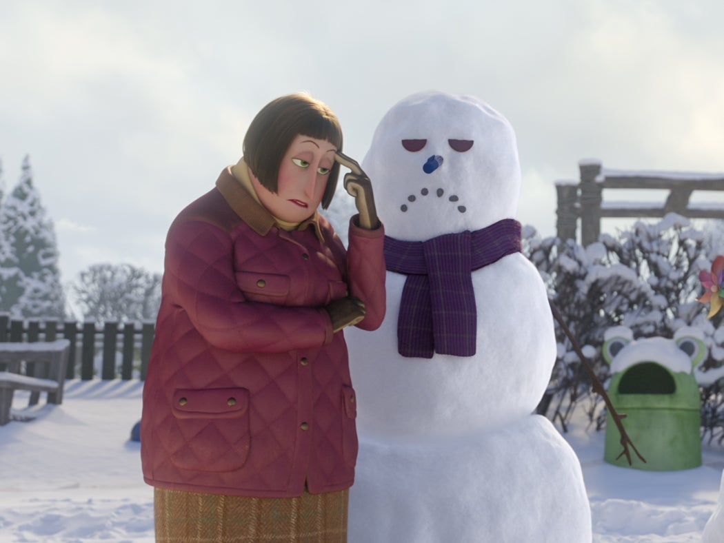 Bah, humbug: Fiona Shaw as Miss Trapper in ‘That Christmas’