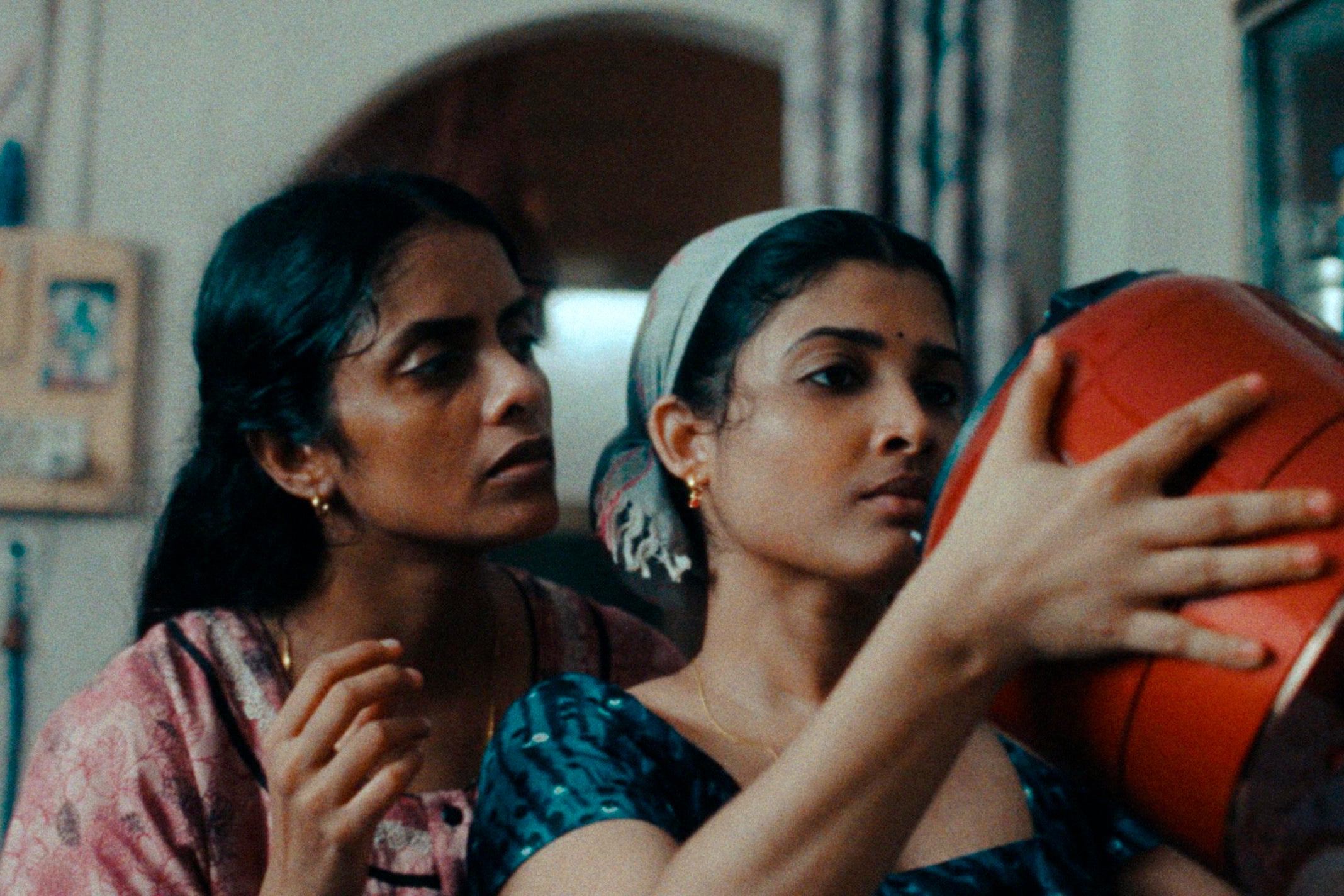 Kani Kusruti (left) and Divya Prabha in All We Imagine As Light