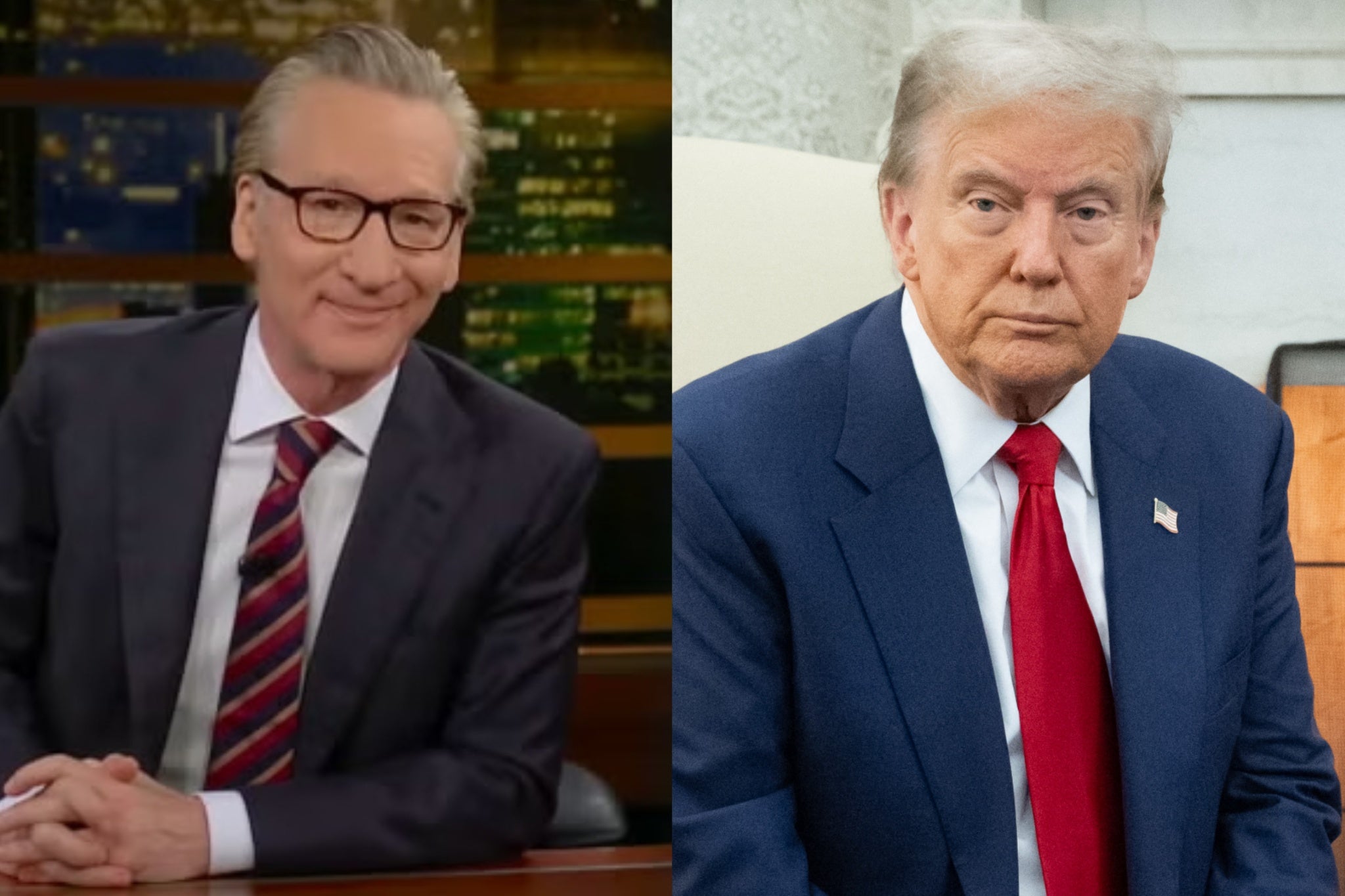 Tha Bill Maher (clì) gu cunbhalach air a chàineadh a nochdadh mun Cheann-suidhe-taghaidh Dòmhnall Trump