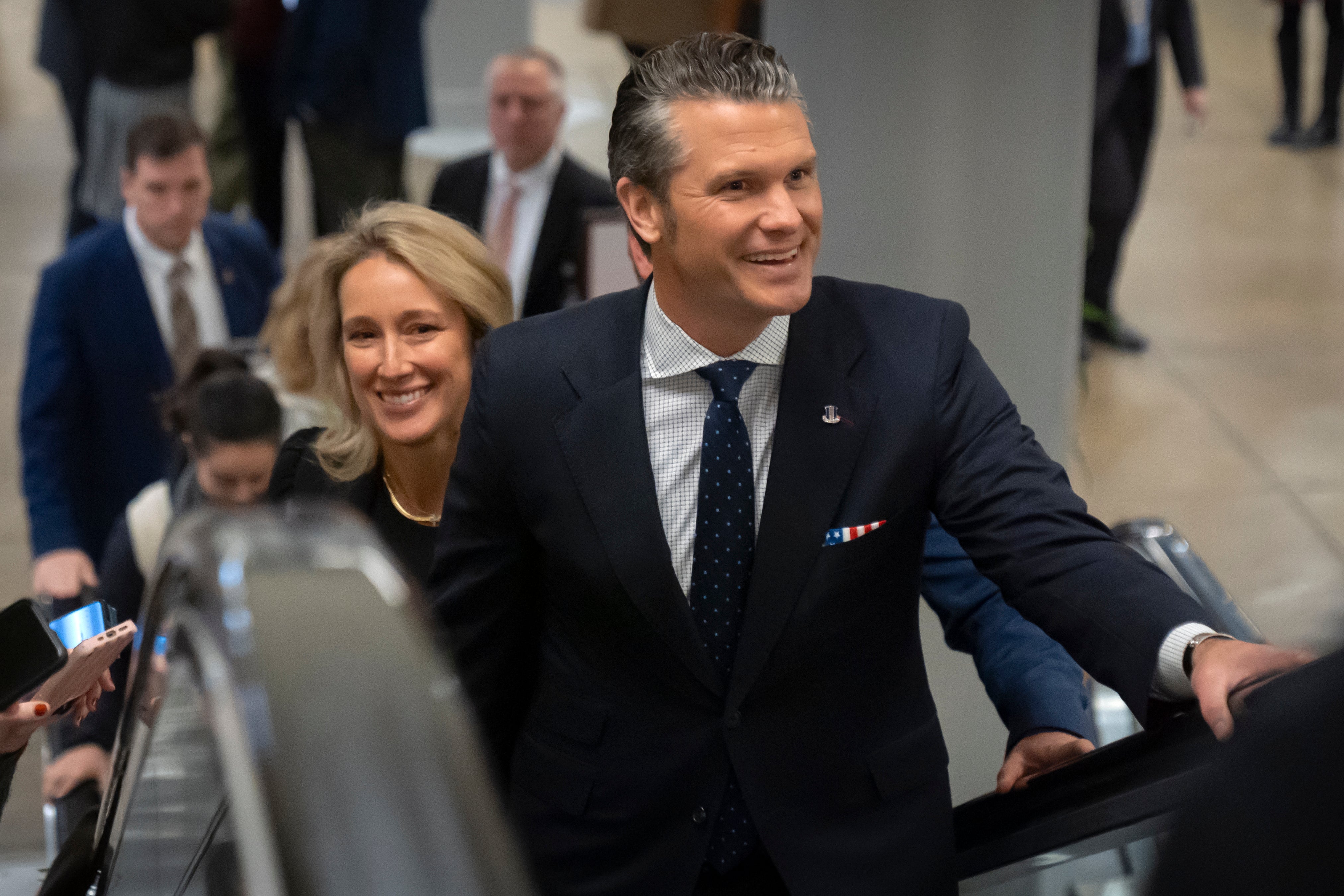 Pete Hegseth has been meeting with senators on Capitol Hill amid reports his nomination is in trouble