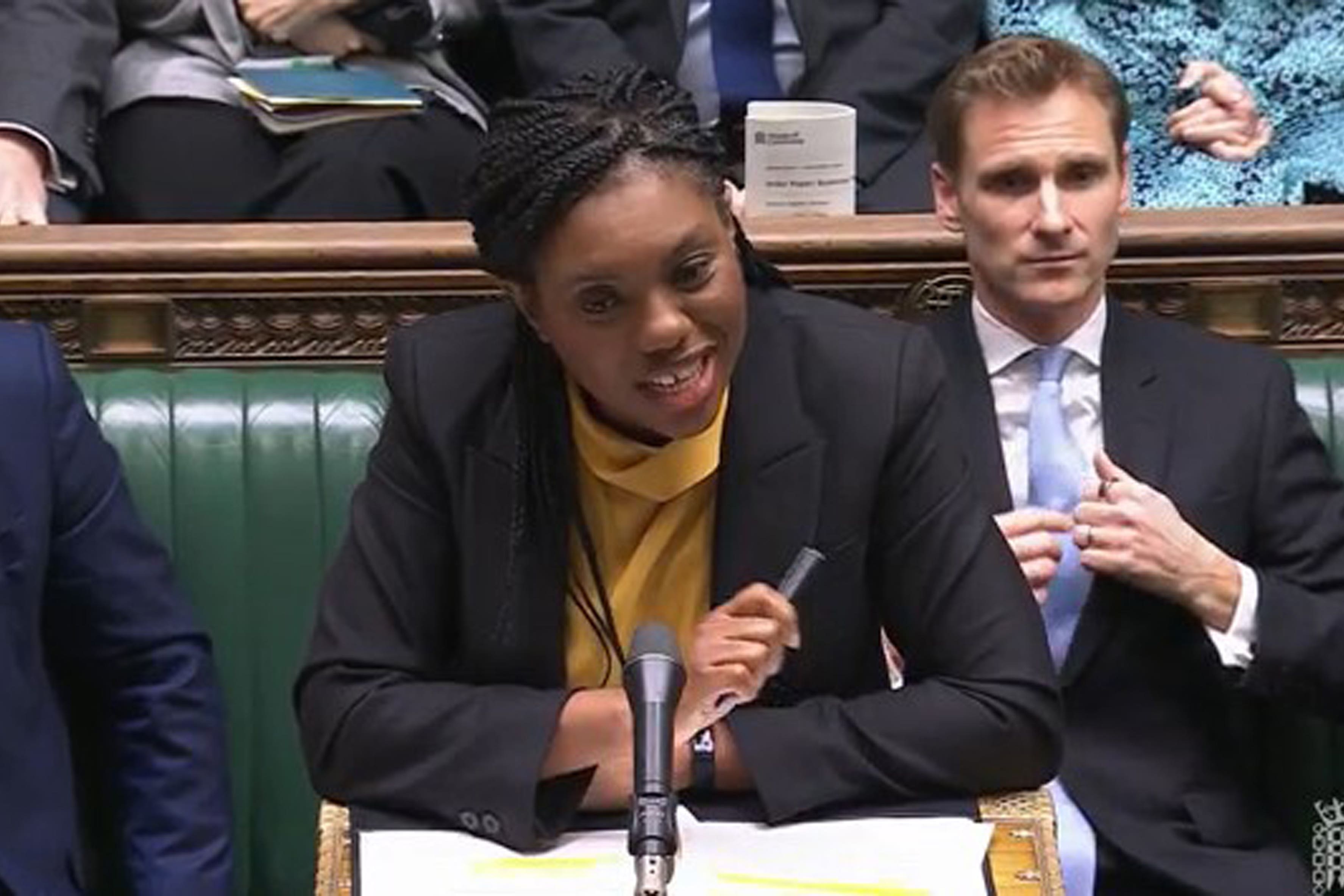 Kemi Badenoch speaking during Prime Minister’s Questions (House of Commons/UK Parliament/PA)