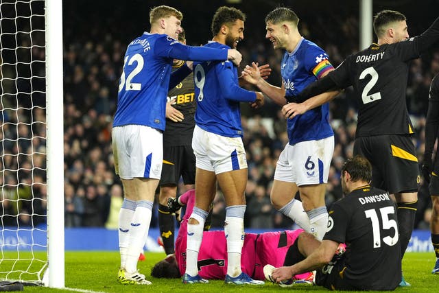 Everton scored four against Wolves (Peter Byrne/PA)